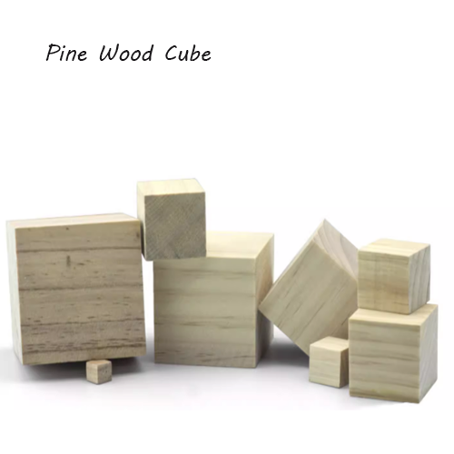 Pack of 10pcs Pine Wood Cube  