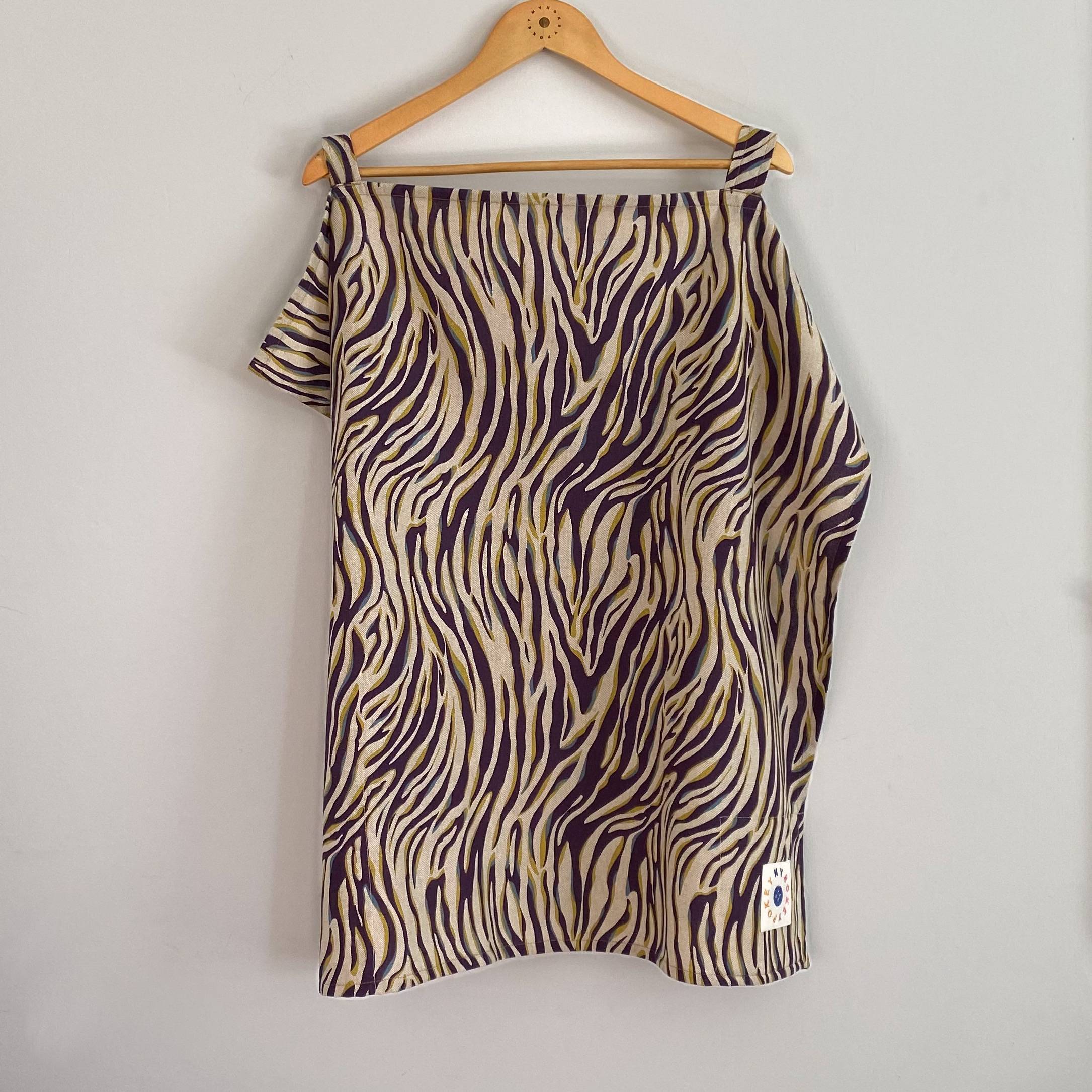 Zebra Purple Blue Nursing Cover