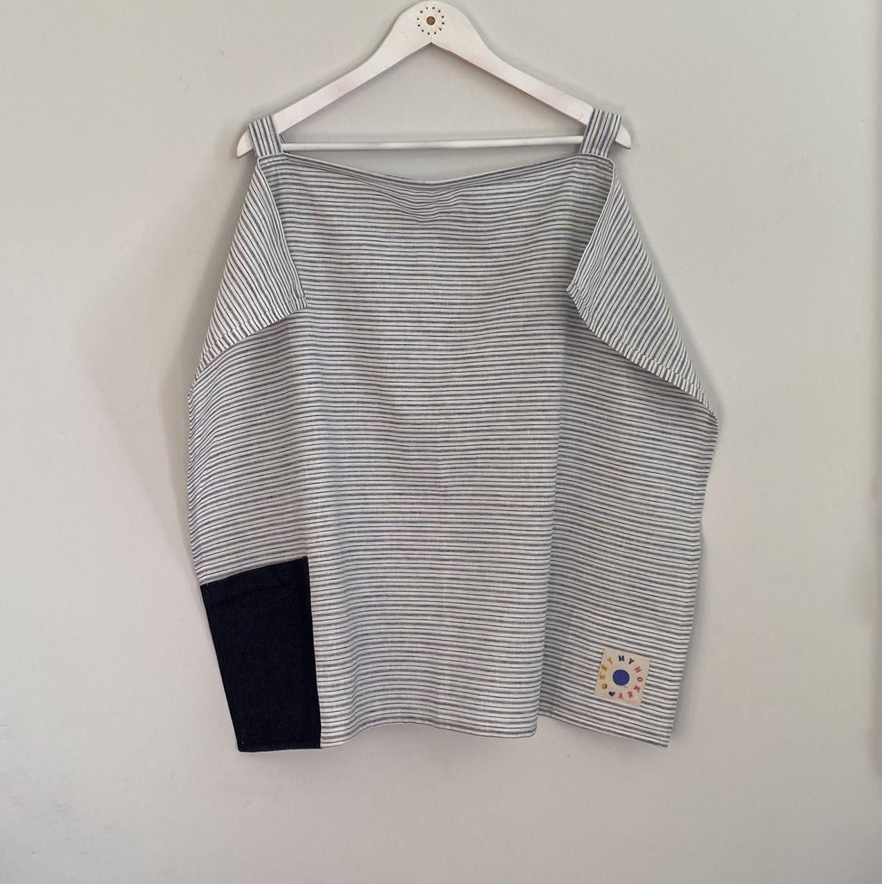 Linen Striped Maxi Nursing Cover