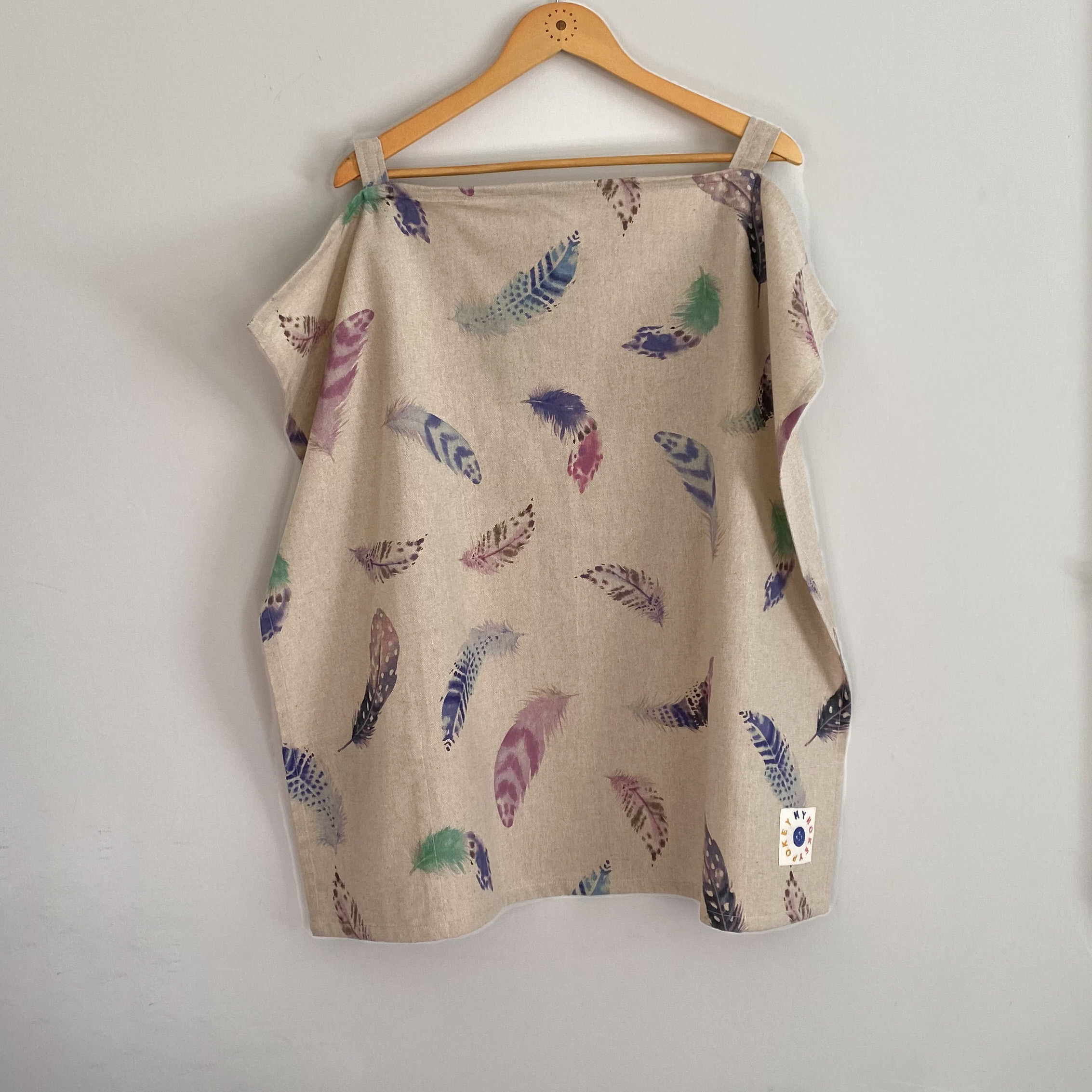 Rainbow Feathers Nursing Cover