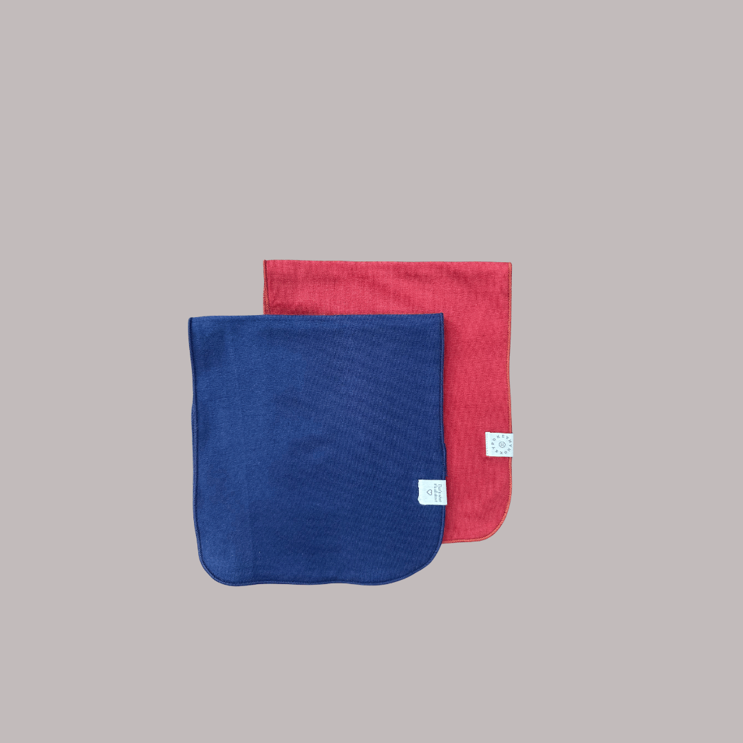 Merlot Navy Burp Cloth Duo