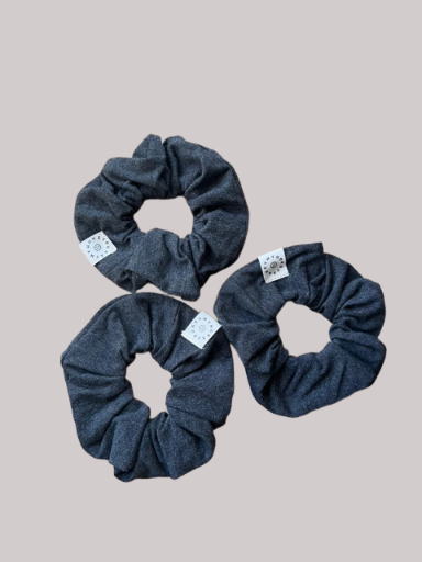 Grey Trio Scrunchie Set
