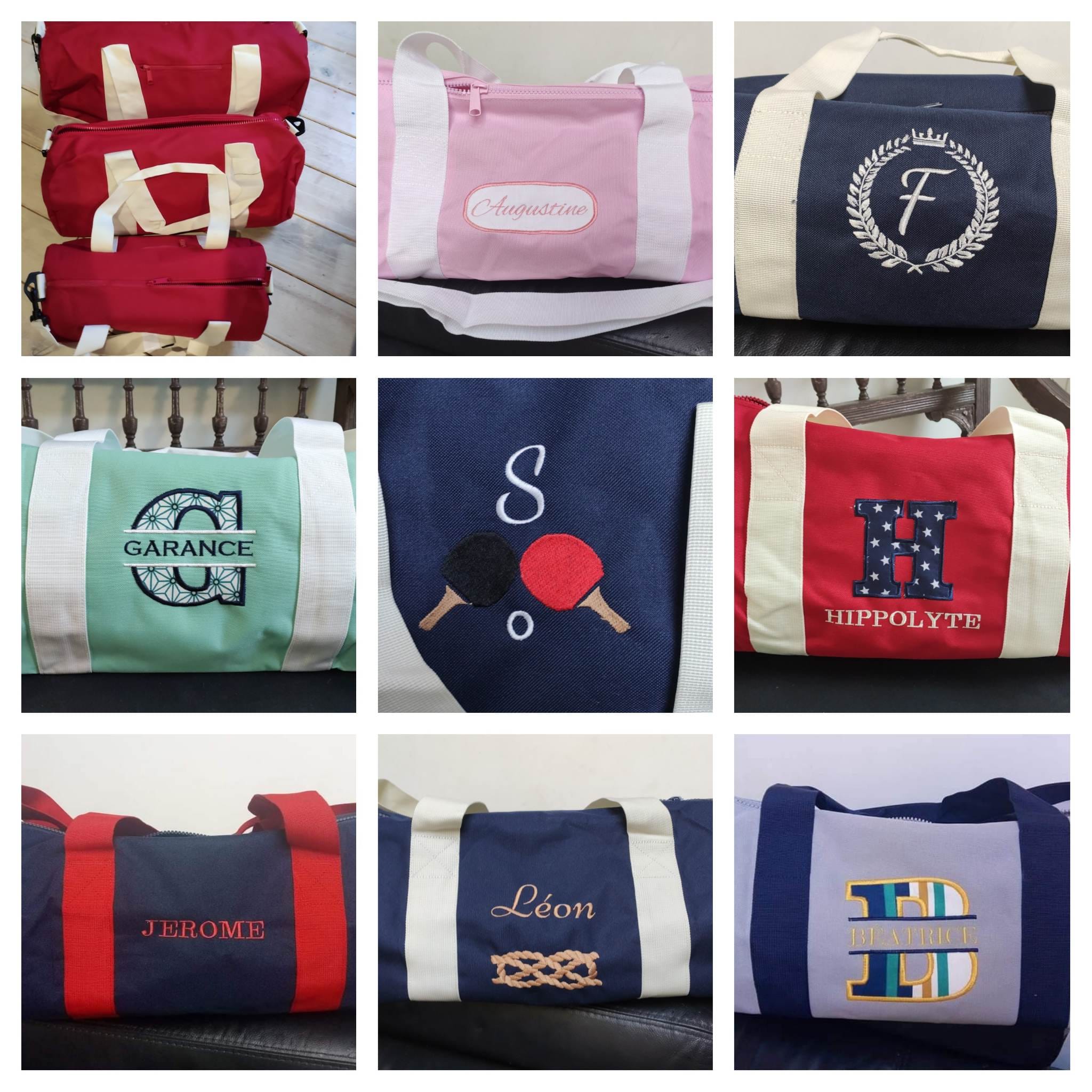 Sac polochon brodé