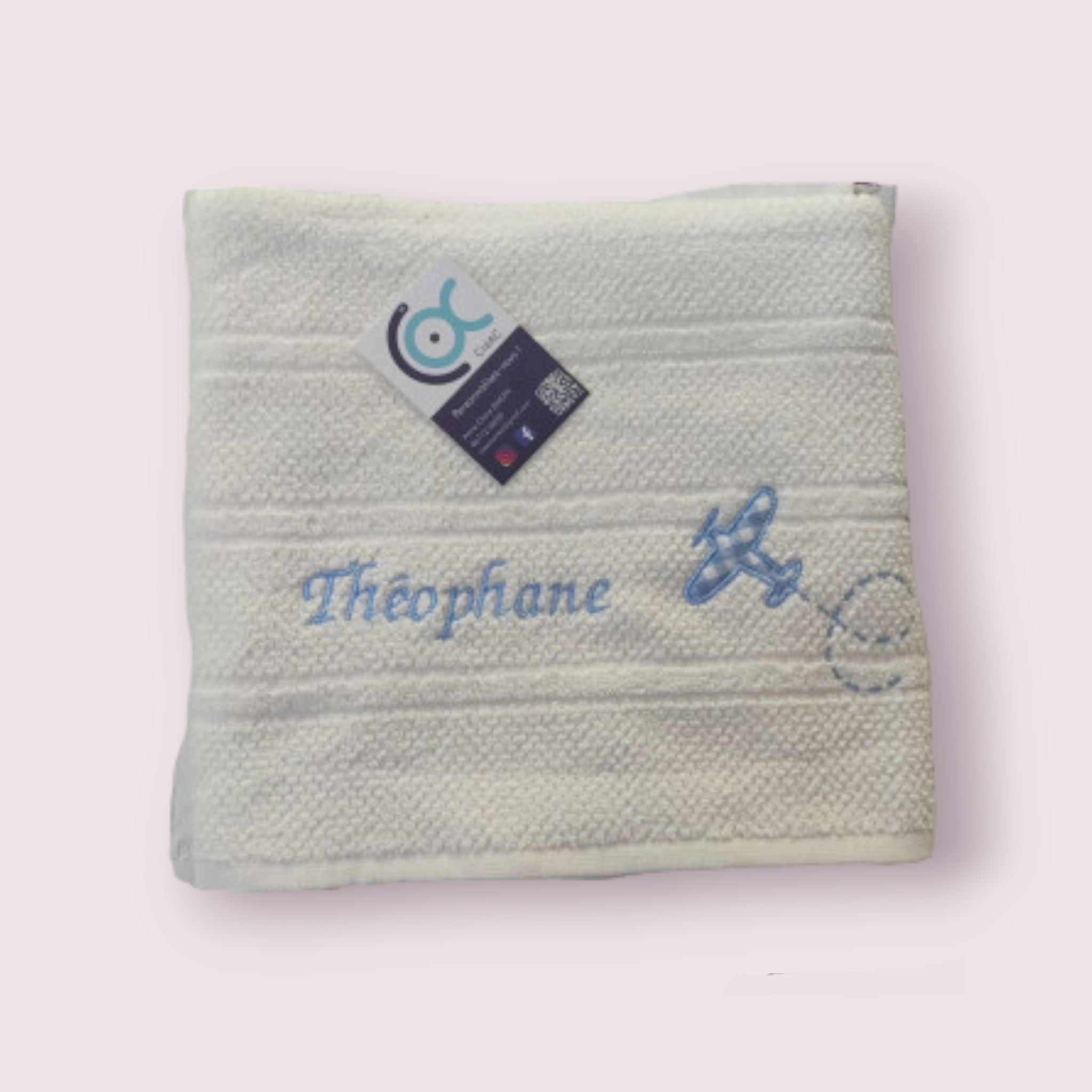 Drap de bain brodé 