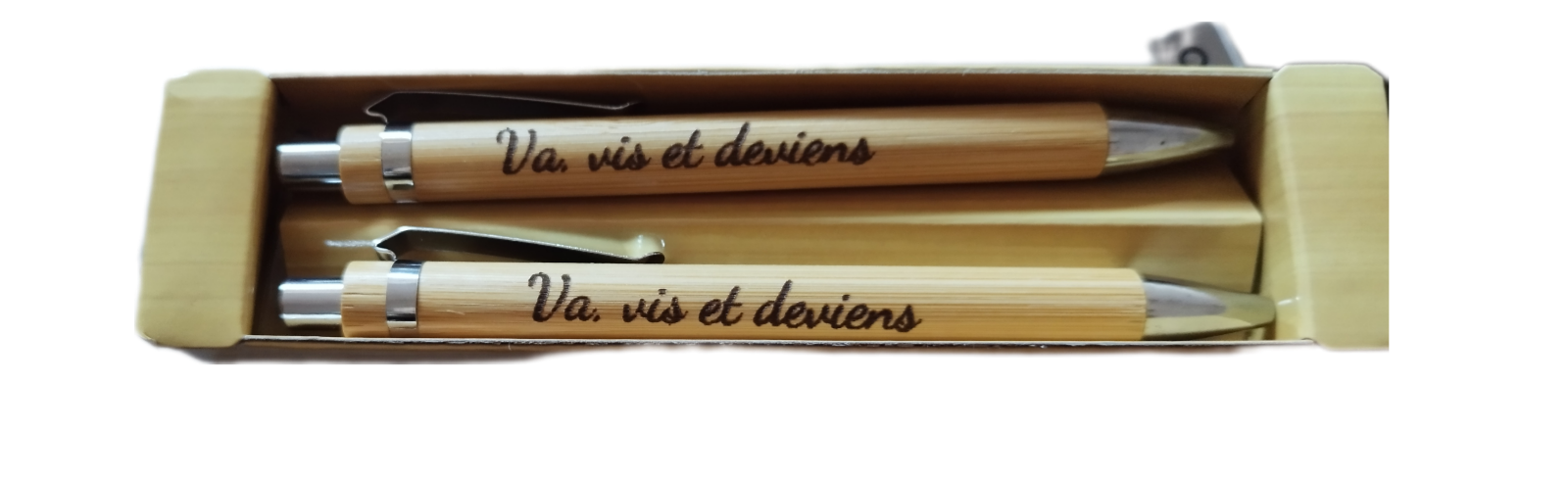Duo de bic et critérium gravés avec un prénom 