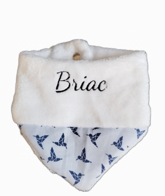 Bavoir bandana brodé 