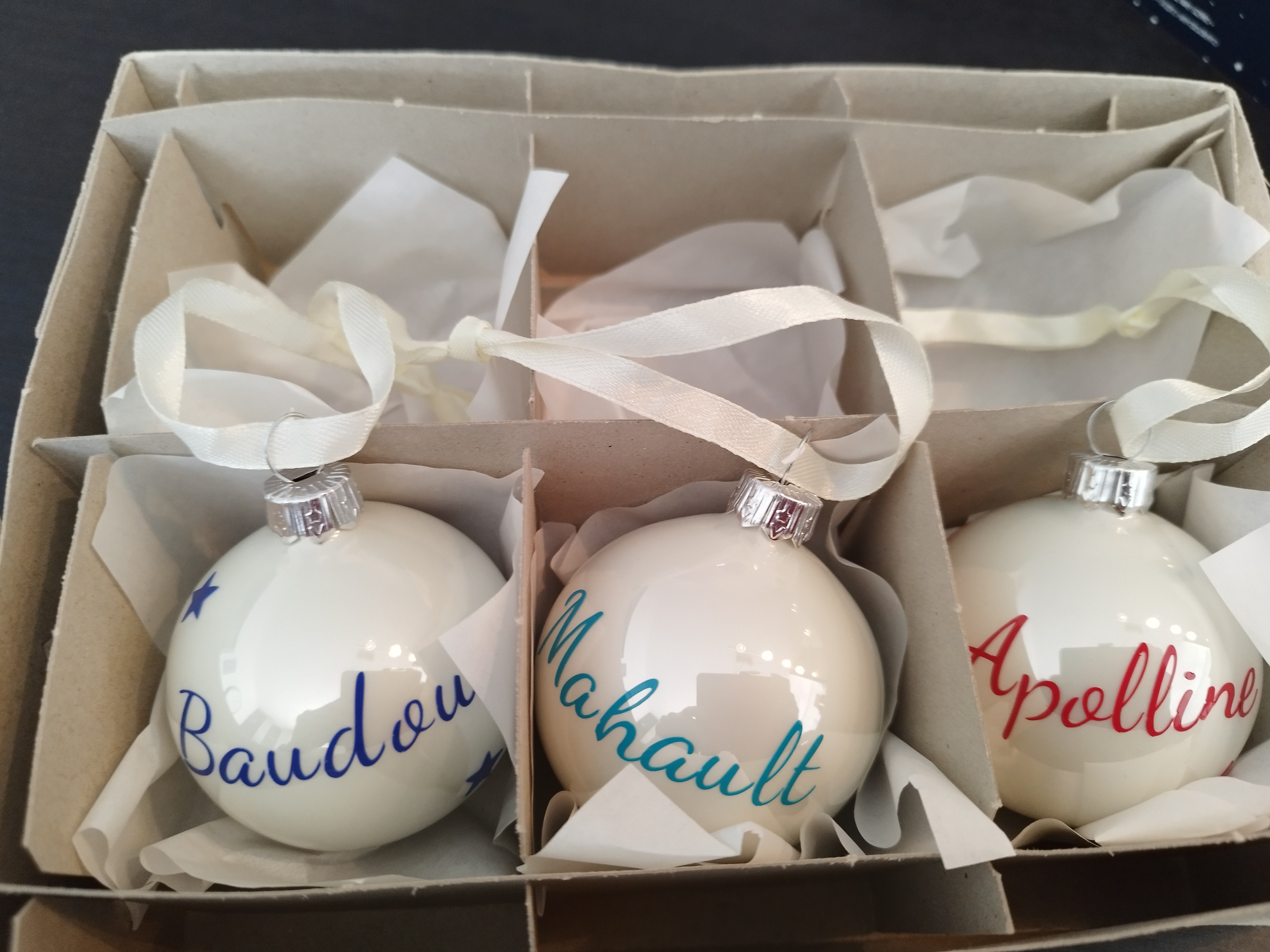 Boule de Noël personnalisée 