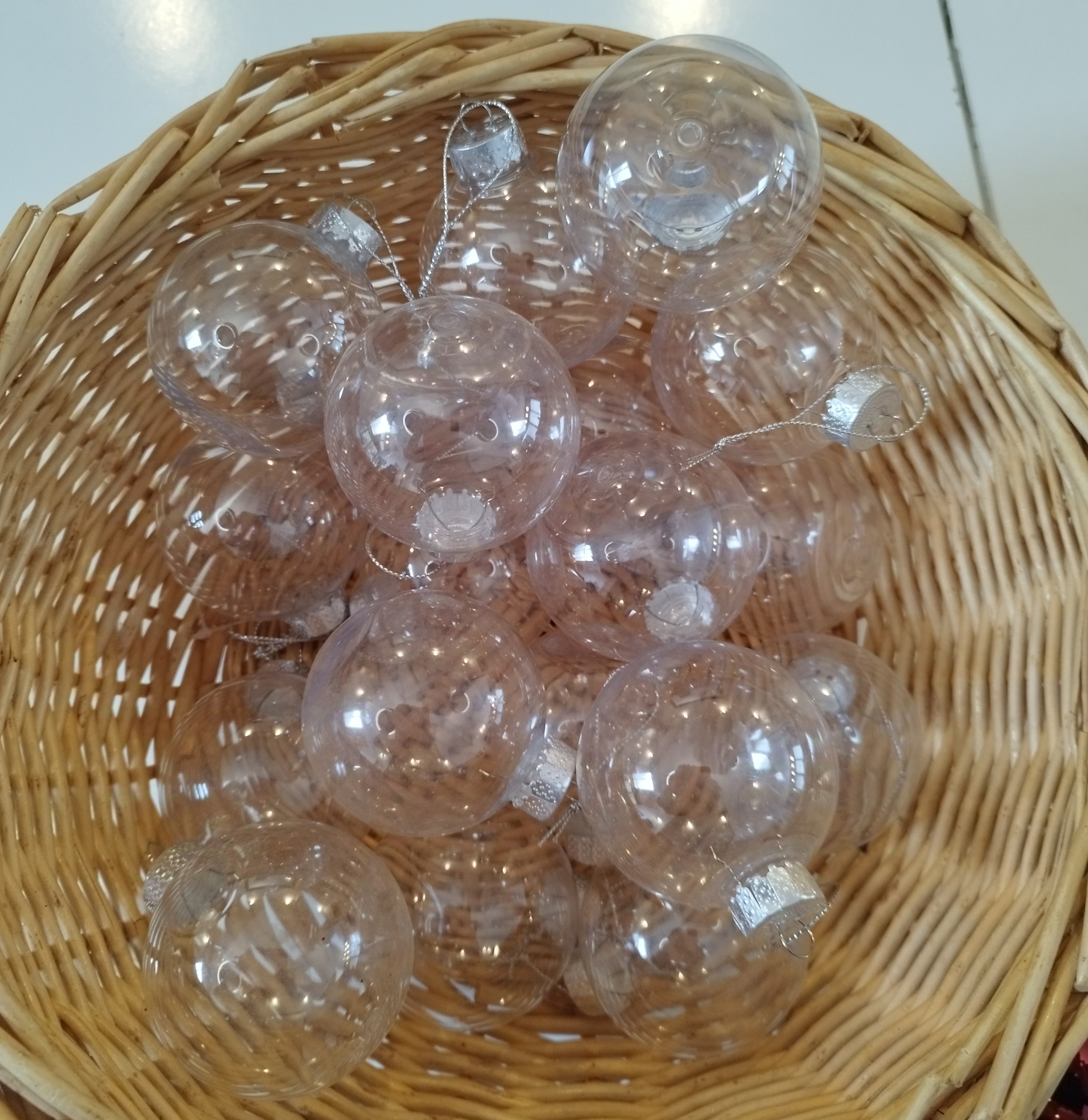 Boule de Noël transparente personnalisée
