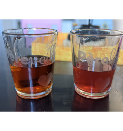 Duo Tasse à thé "Père fect et Mère Veilleuse".
