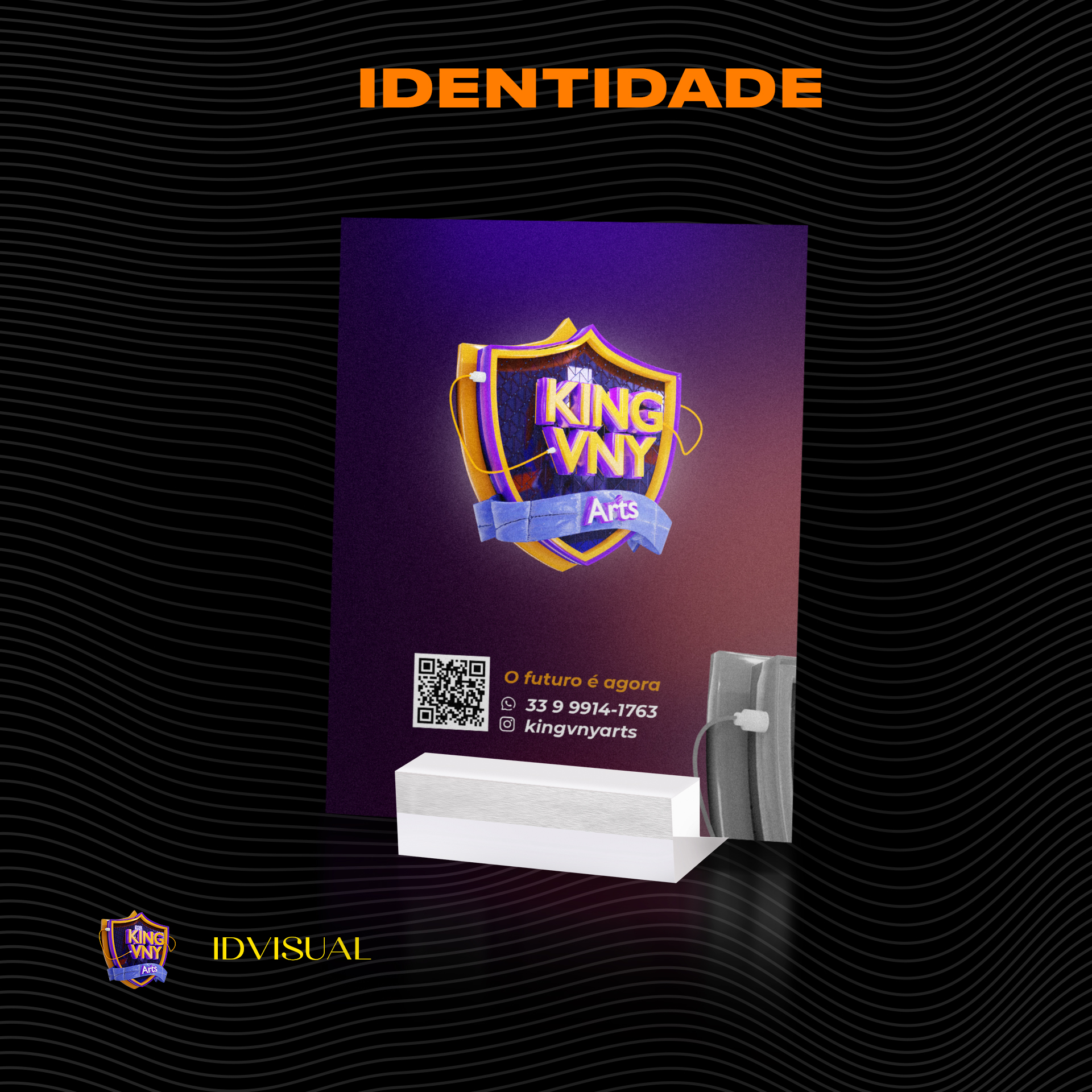 Display acrilíco formatos A4, A5 e A6 com QR