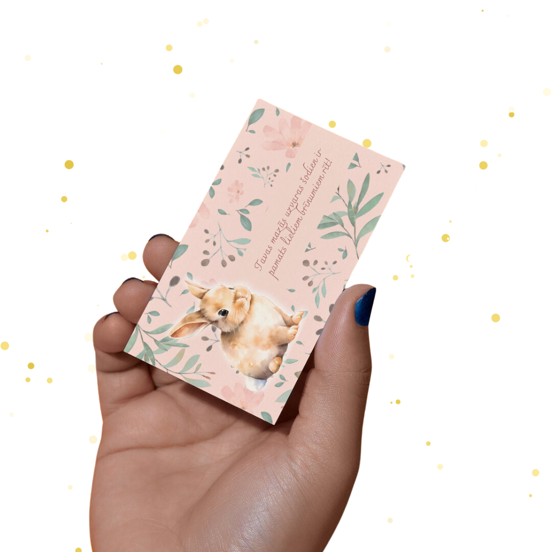 Personalizētas vizītkartes vai paldies kartītes (9x5 cm)
