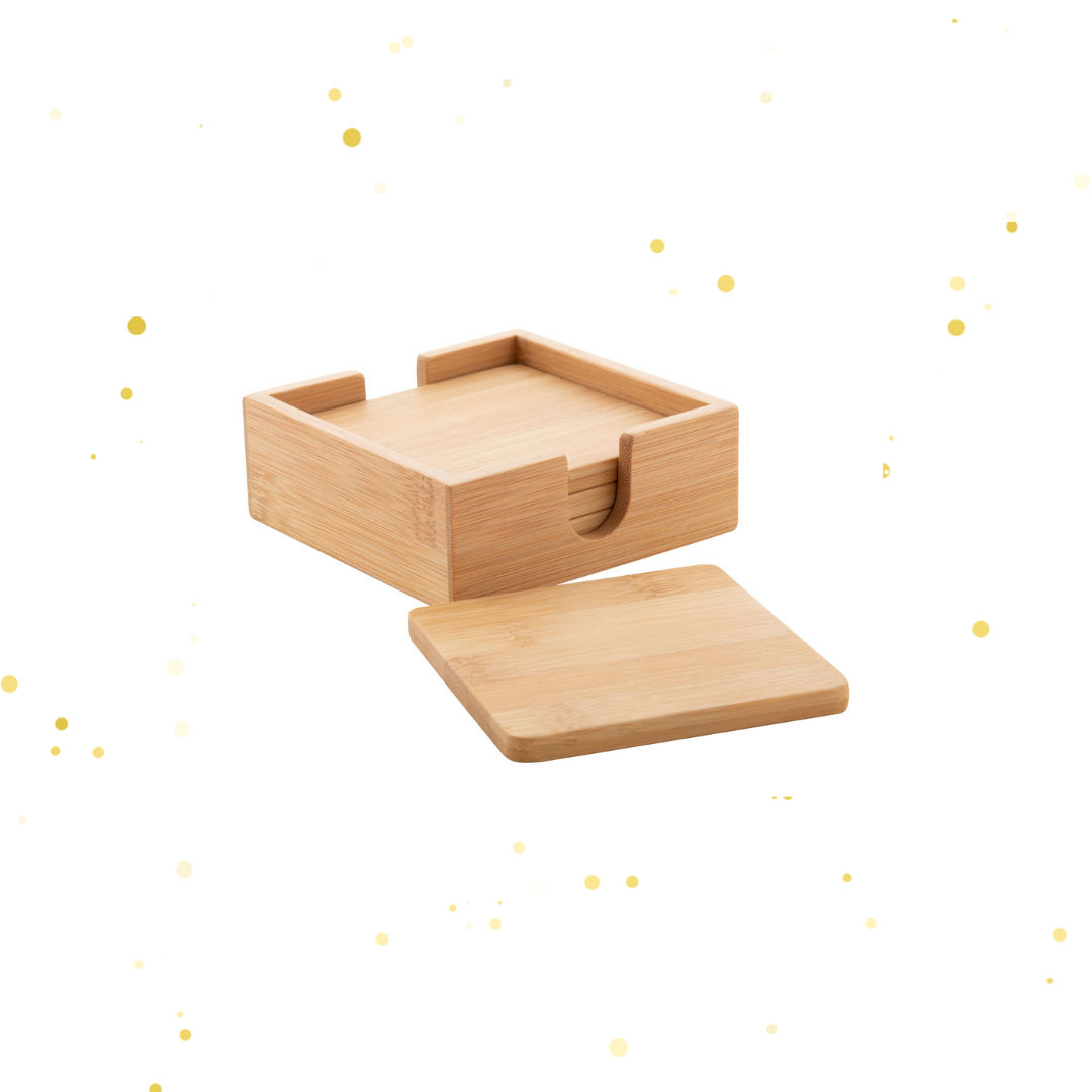 Bambusa paliktņu komplekts ar turētāju 