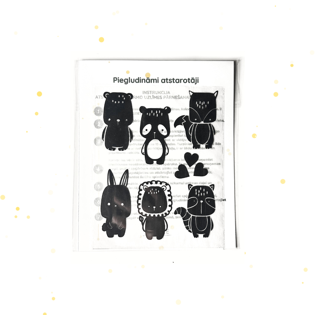 Piegludināmu atstarotāju komplekts- Dzīvnieku pulciņš