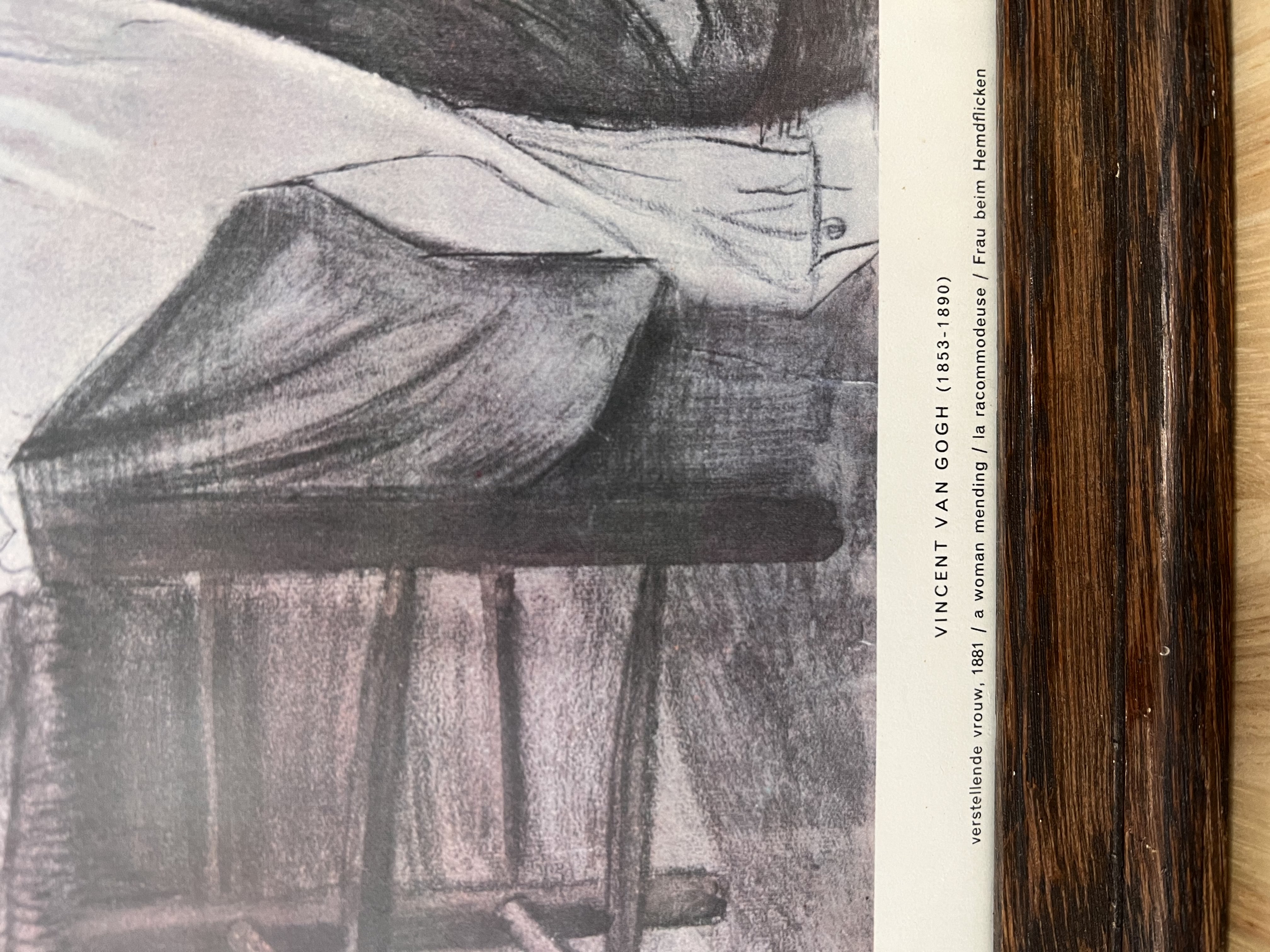 V. van Gogh printas su mediniu rėmu