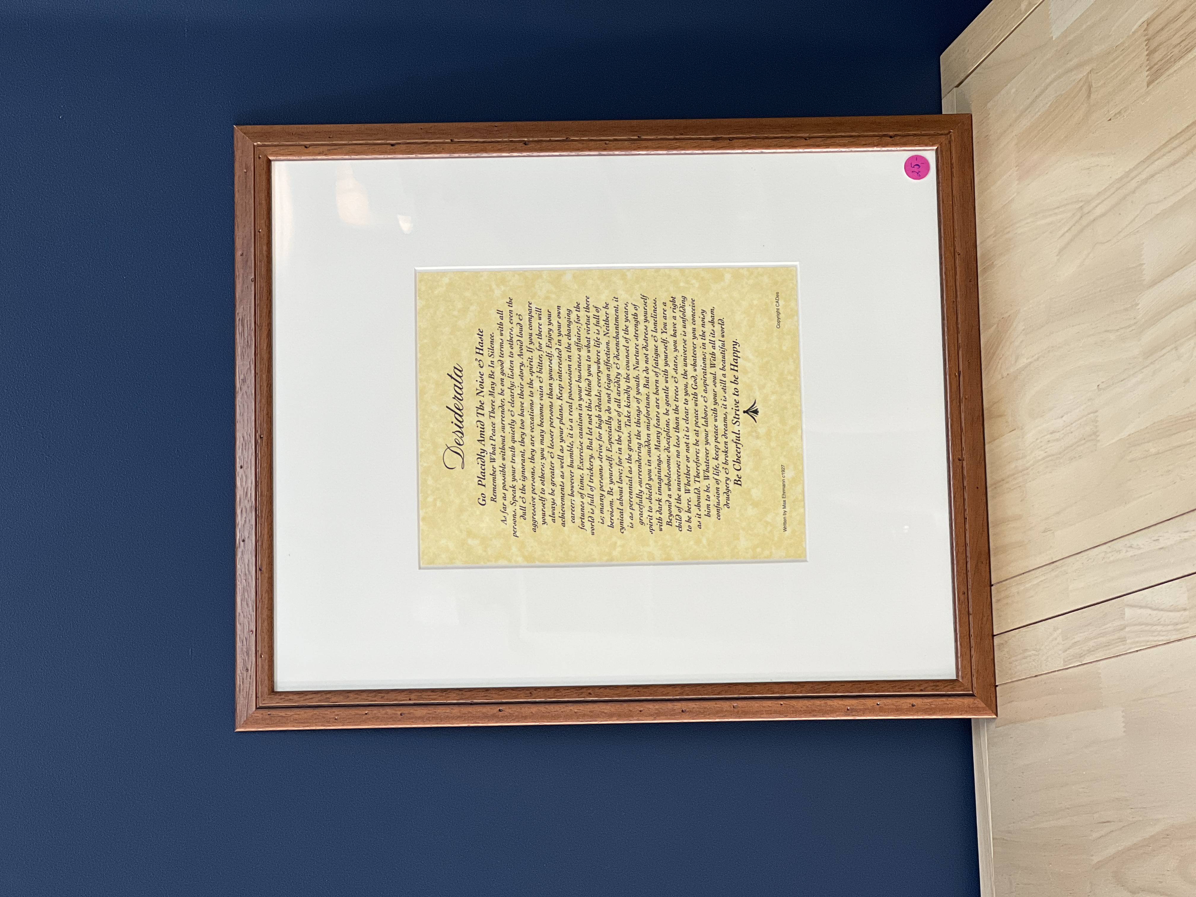 "Desiderata" mediniame rėme