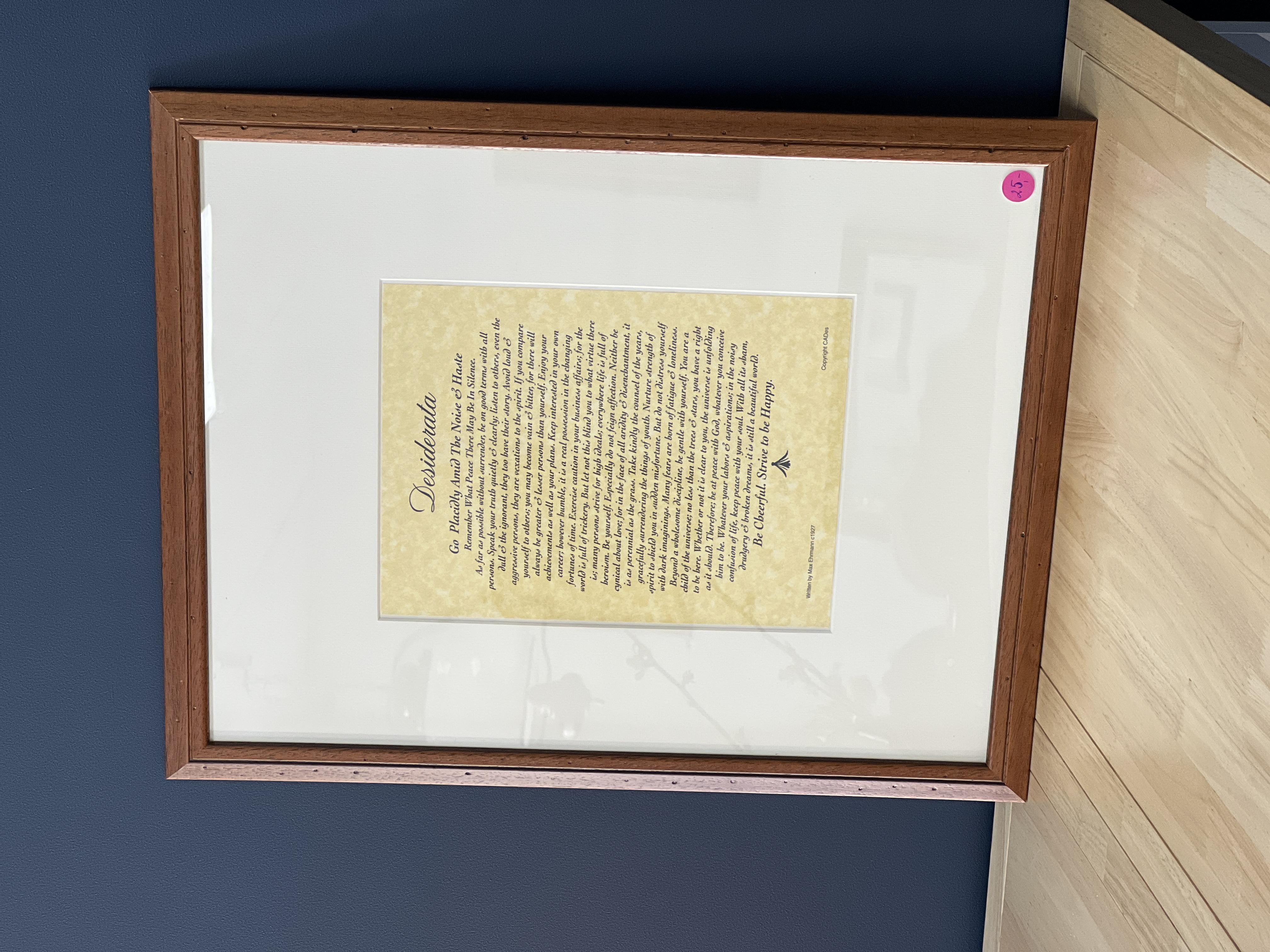 "Desiderata" mediniame rėme