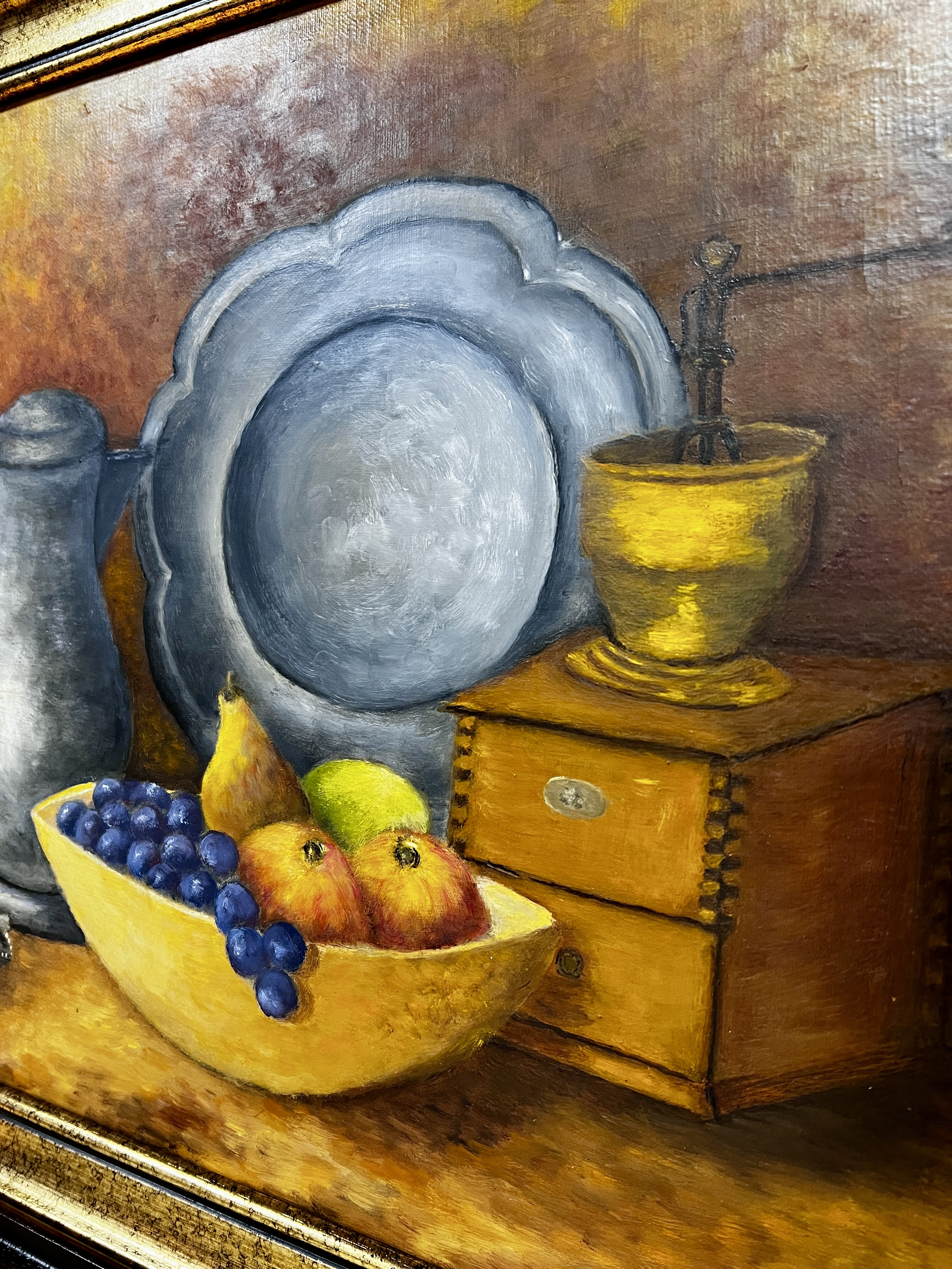 Natiurmortas išskirtiniame mediniame rėme