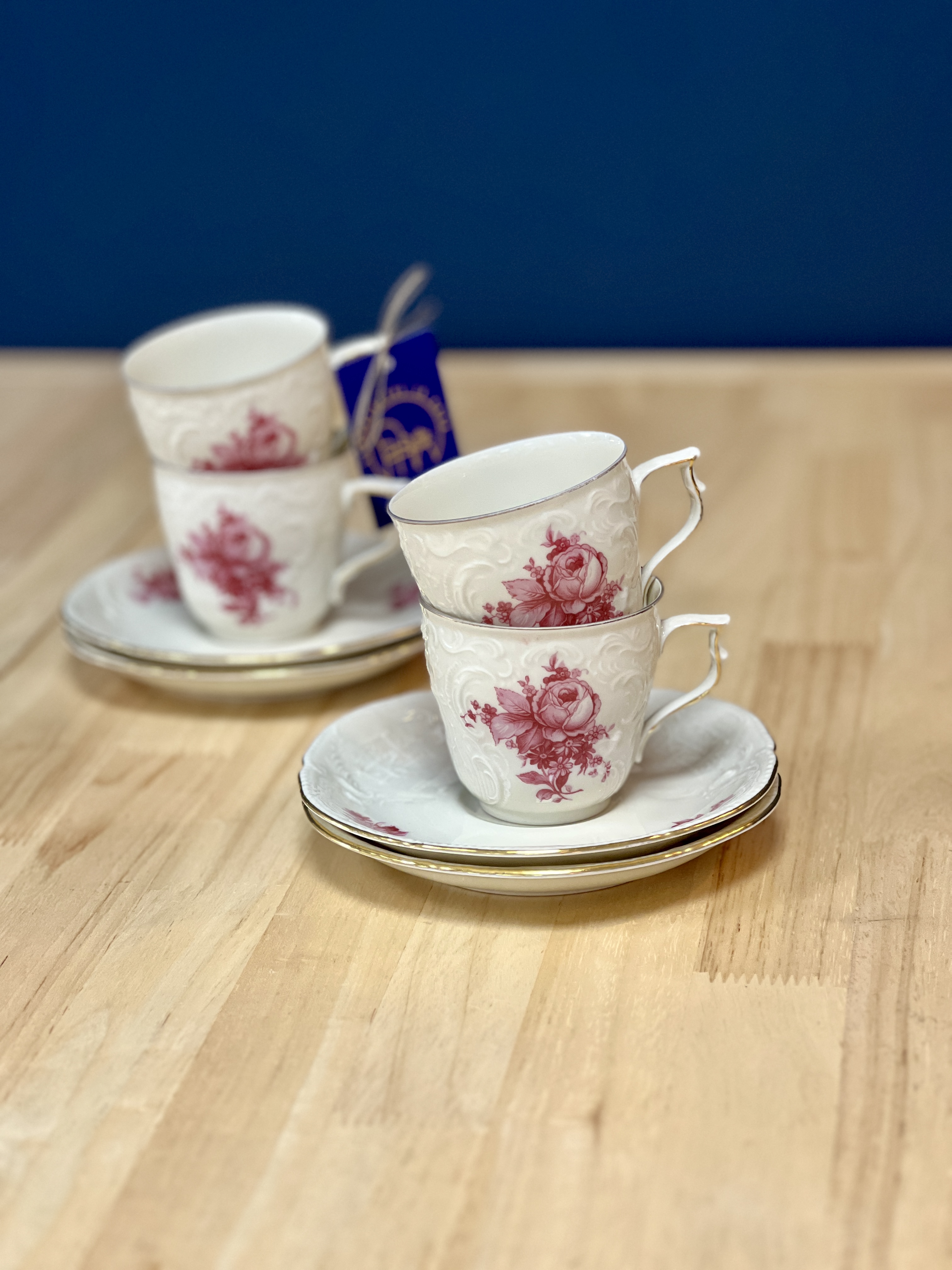 Šeši "Rosenthal" puodeliai su lėkštelėmis