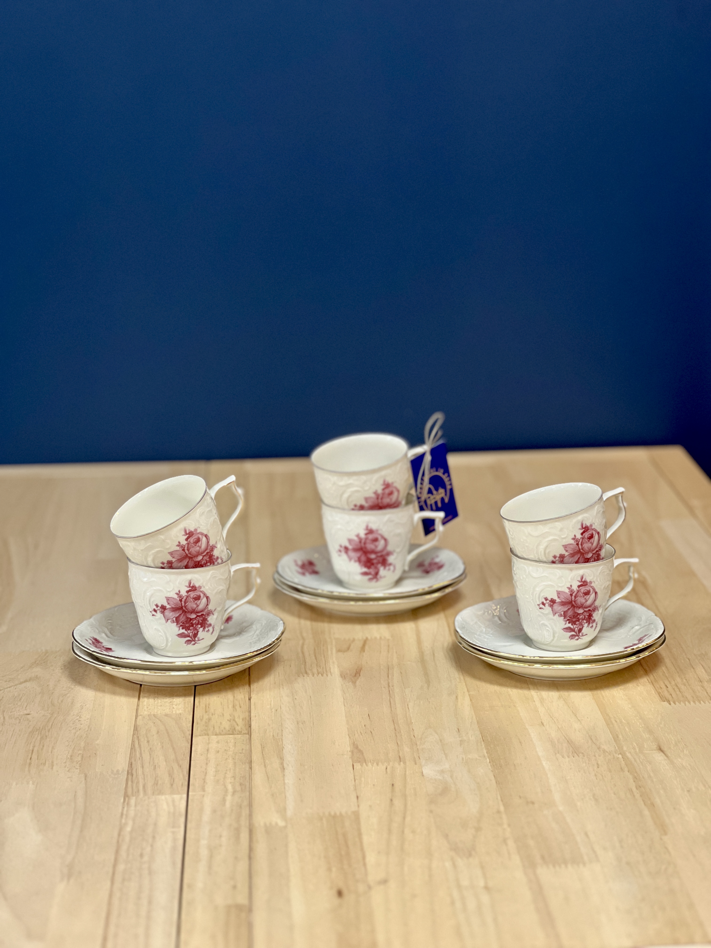 Šeši "Rosenthal" puodeliai su lėkštelėmis