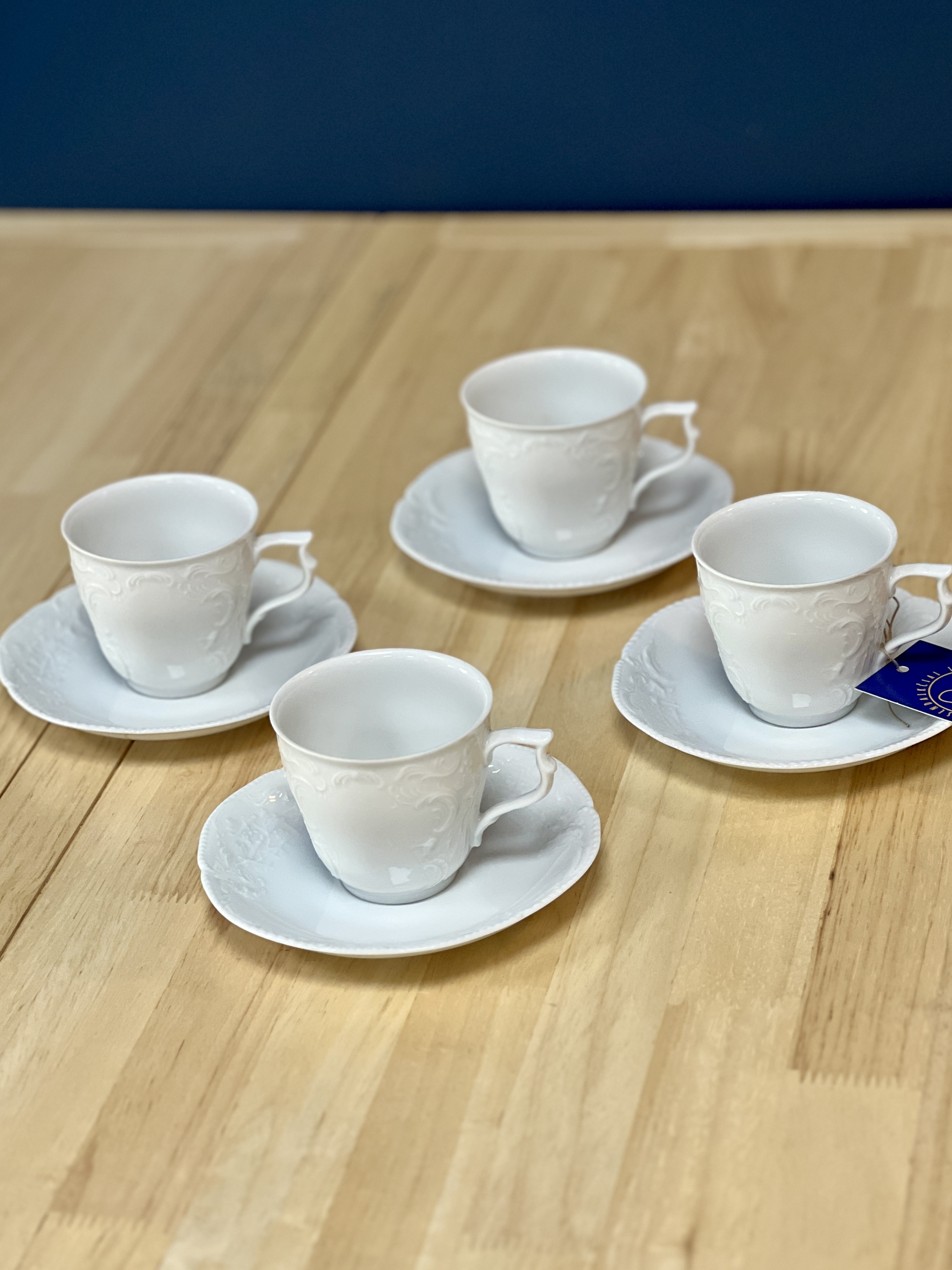 Porcelianiniai "Rosenthal" puodeliai su lėkštutėmis