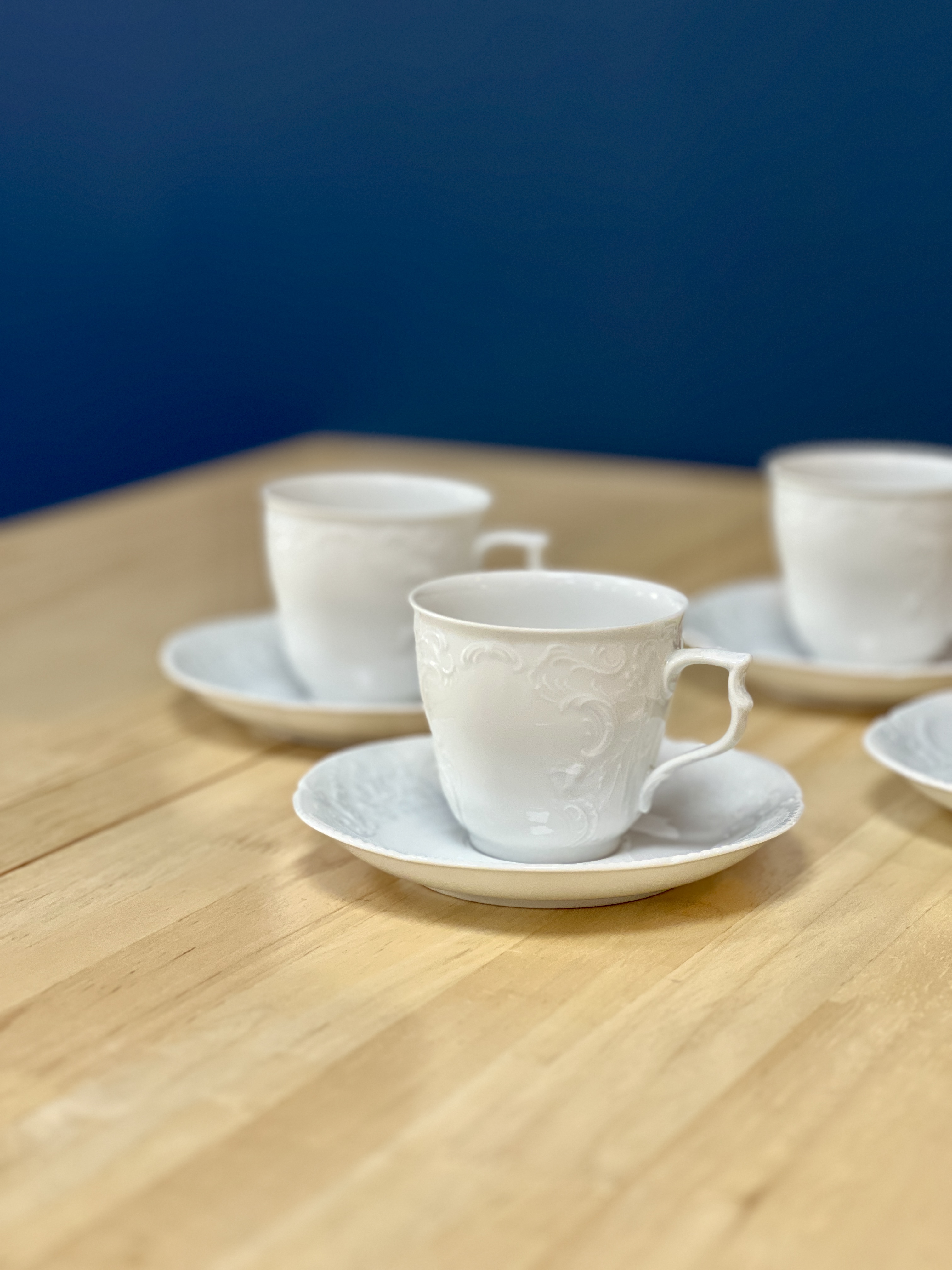 Porcelianiniai "Rosenthal" puodeliai su lėkštutėmis