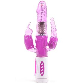 PURPLE TRIPLE THREAT RABBIT STYLE VIBRATOR