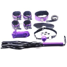 8 PIECE PURPLE BONDAGE KIT