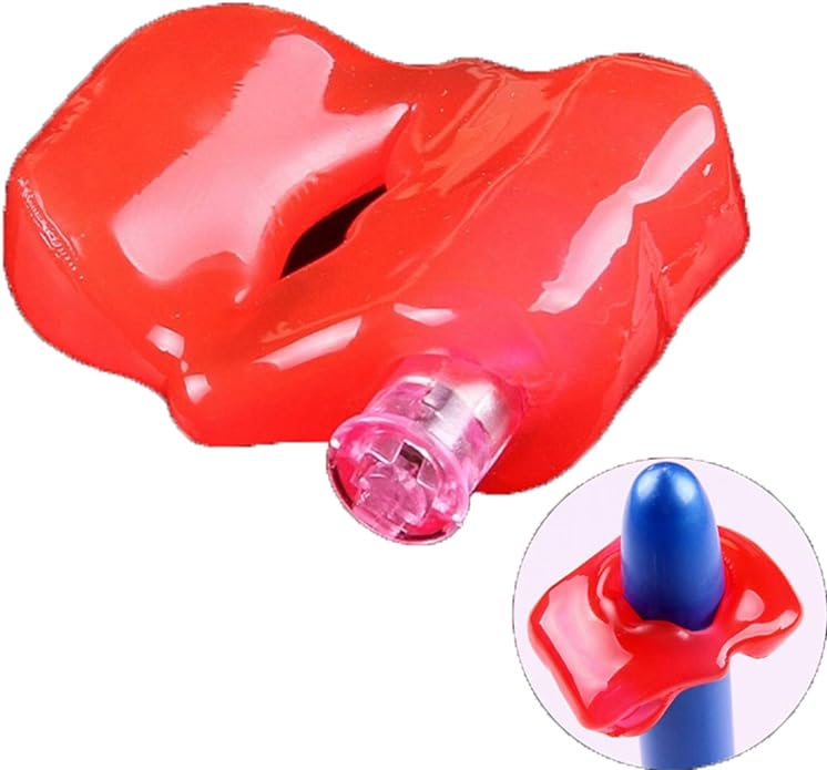 Lovely Sexy Red Lips Penis Vibrating Ring Time Delay Cock Harness Lasting Enlarge Sex Toy for Men Dick Massage Stimulation
