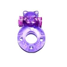 TEDDY BEAR VIBRATING COCK RING (PURPLE)