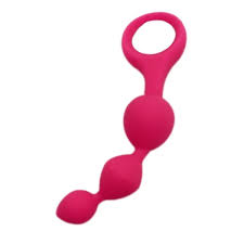 ANAL BEADS BUTT PLUG WITH PULL RING 3 ANAL BALLS G-SPOT PROSTATE MASSAGE SILICONE 