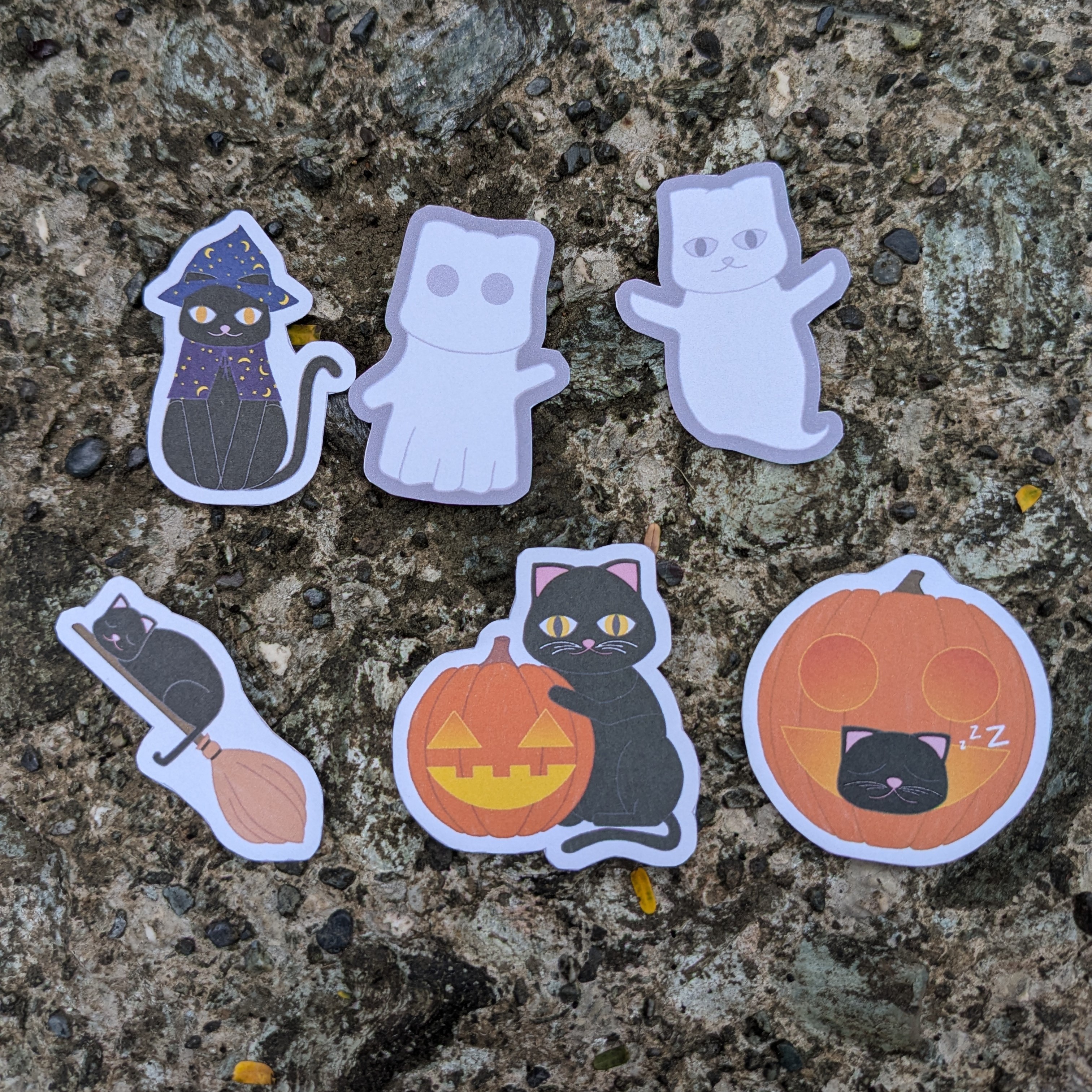 Spooky Cats Journal Stickers