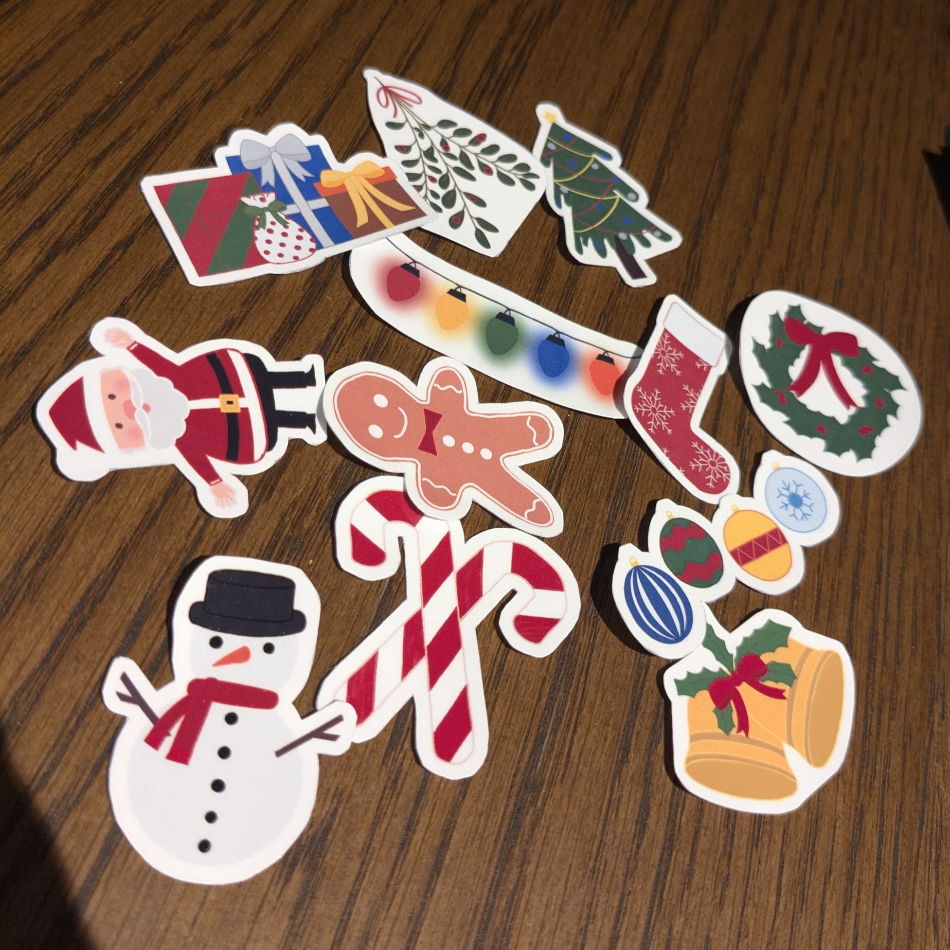 Merry & Bright Water Resistant Stickers