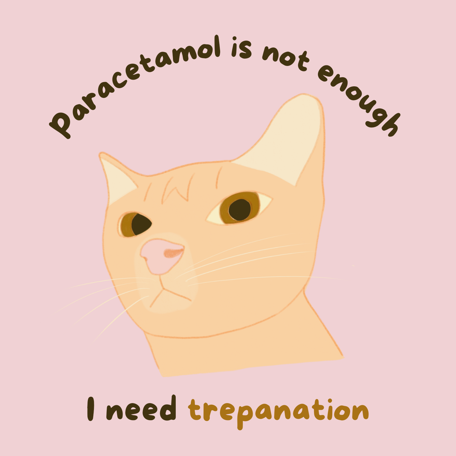 I Need Trepanation Water Resistant Sticker