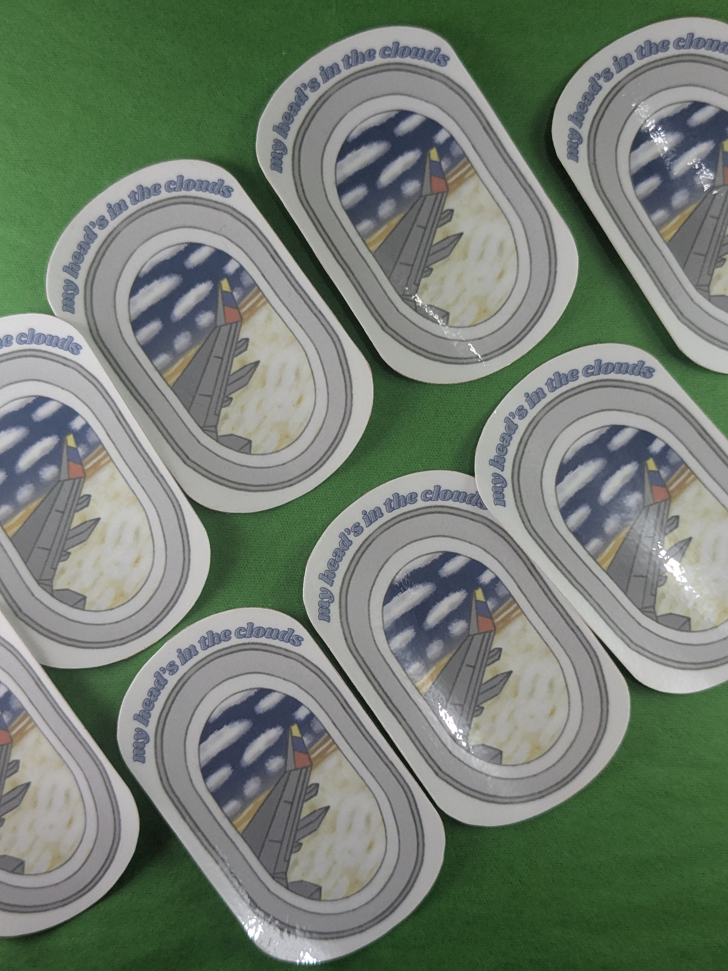 My Head’s in the Clouds Water Resistant Sticker