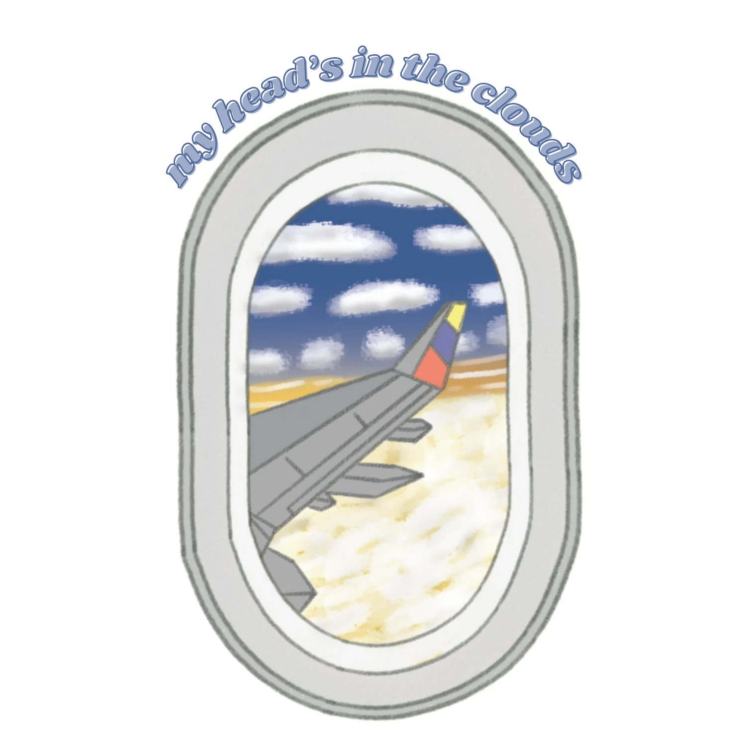 My Head’s in the Clouds Water Resistant Sticker