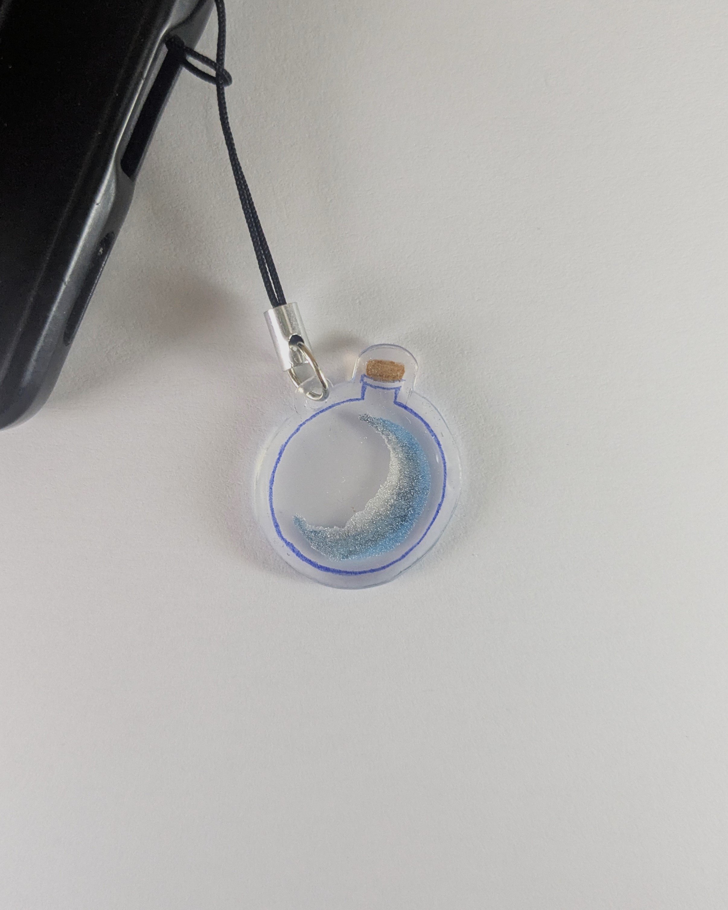 Shimmer Moon Galaxy Charm Shrinky Dink