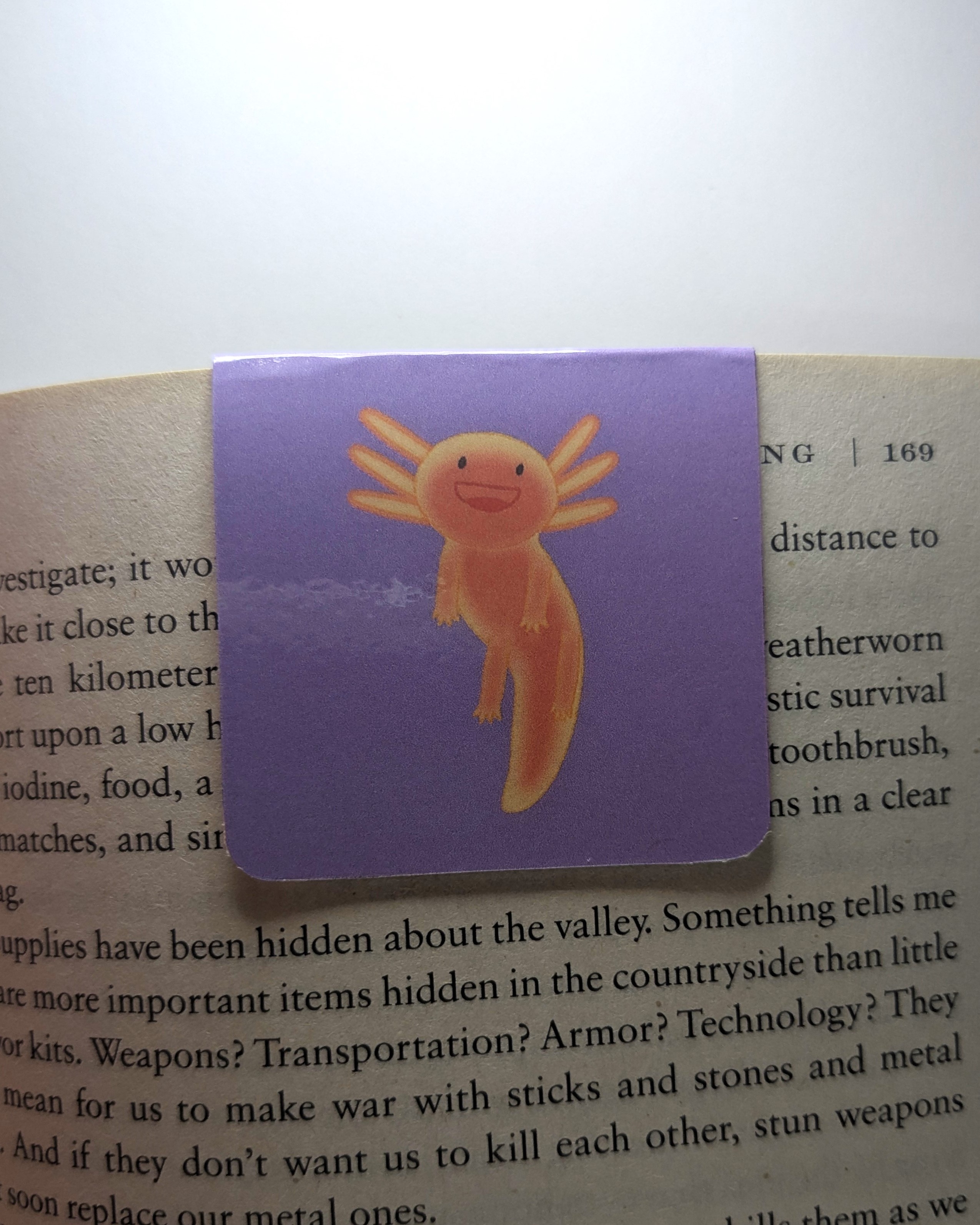 Super Axolotl Magnetic Bookmark