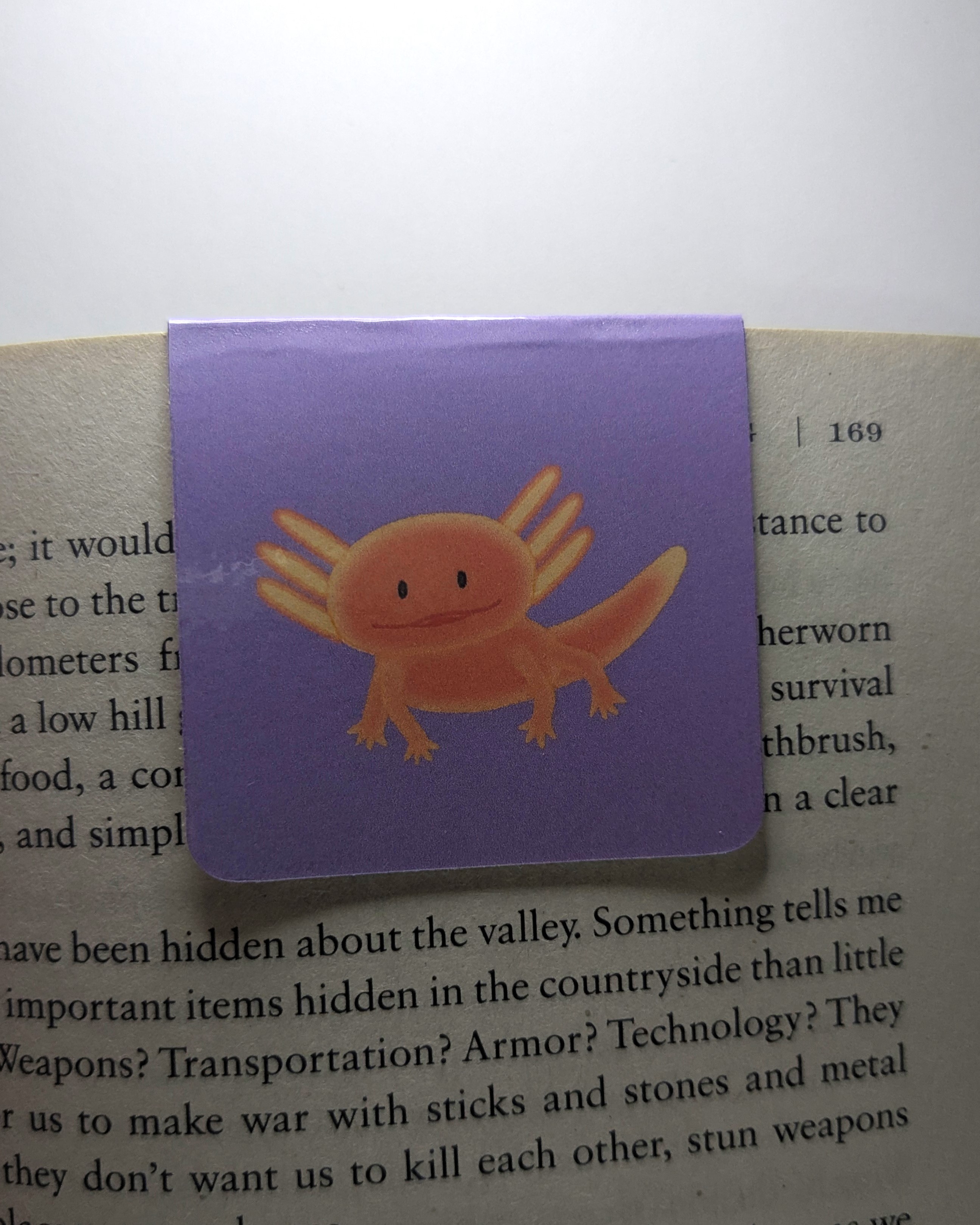 Super Axolotl Magnetic Bookmark