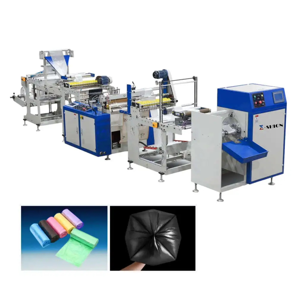 Fully Automatic Disposable Folding Flat  Garbage Bag Making Machine