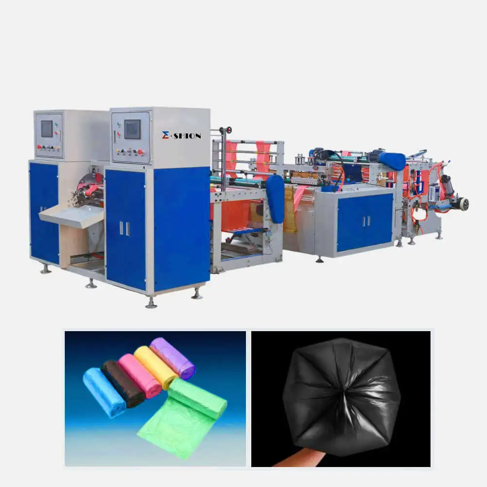 Fully Automatic Double-lines High-speed RollingStar Sealing Flat Bag Making Machine