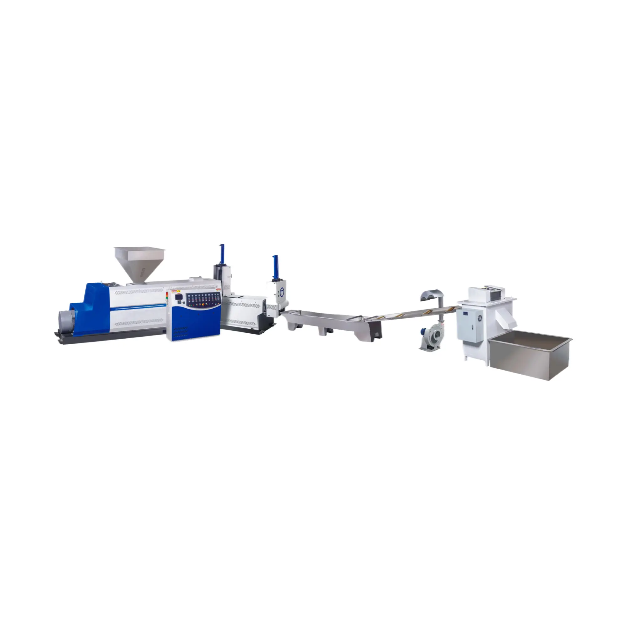 Double stage waste plastic recycling line