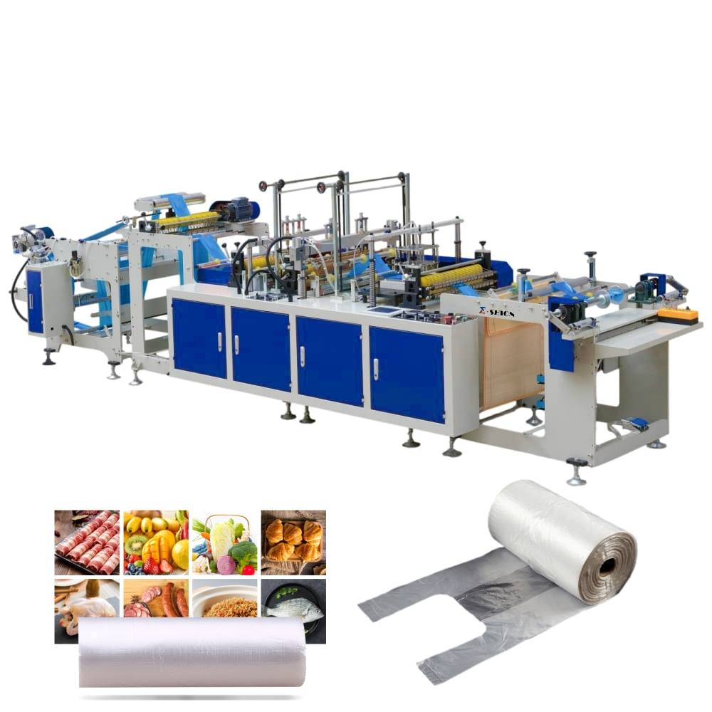 Semi-automatic Rolling Vest Bag Making Machine