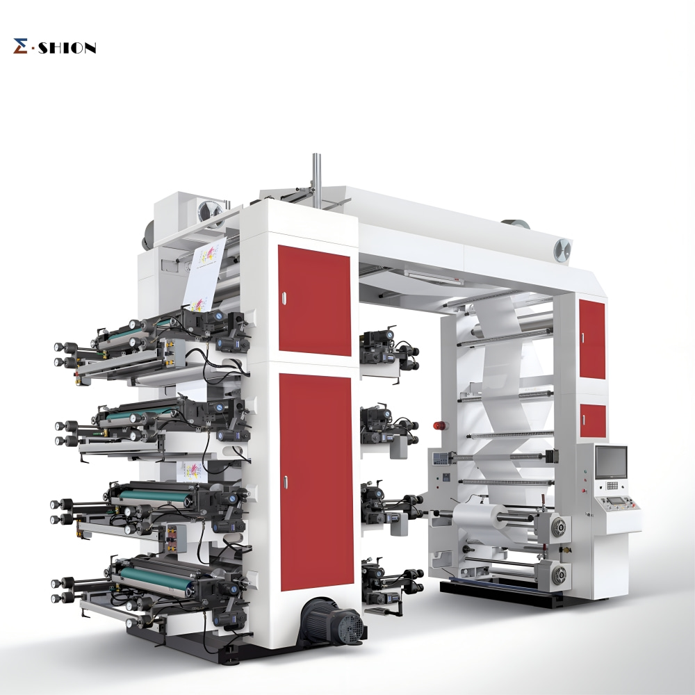 8 Colours High Speed Stack Type Flexo Printing Machine