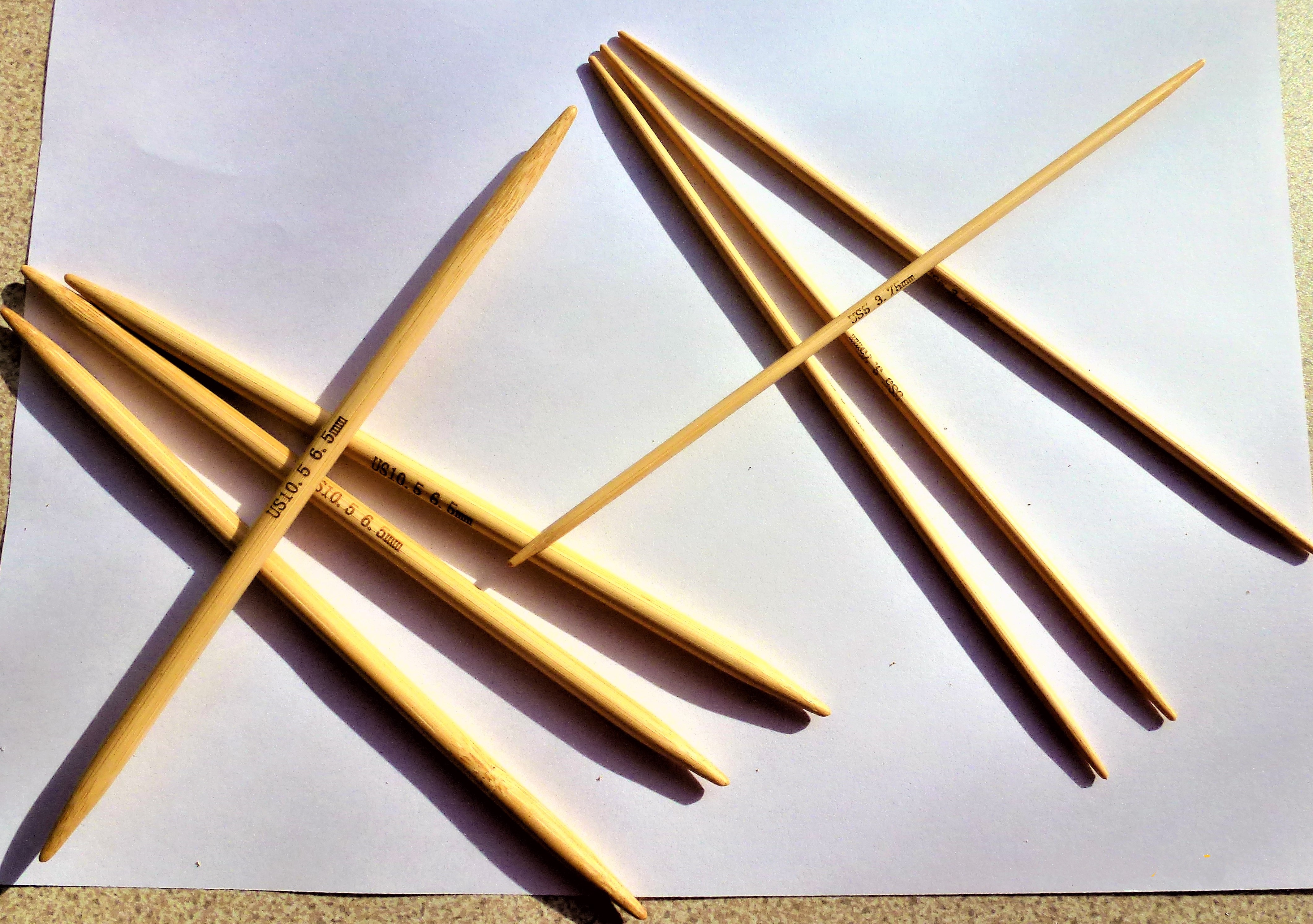 SETS OF DOUBLE PINS/Sets of 4 Needles - Bamboo