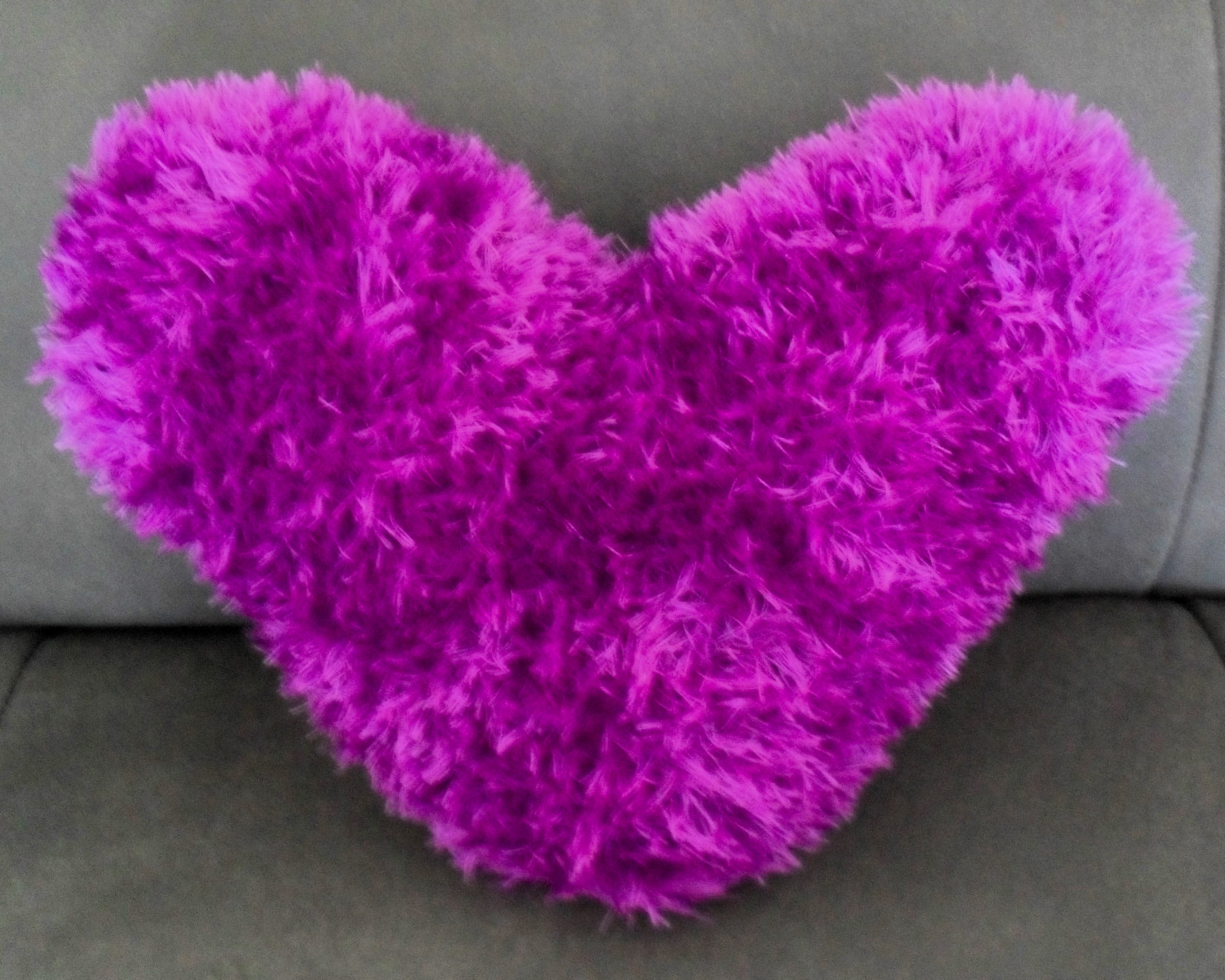 FLUFFY Heart - Hand Knitted