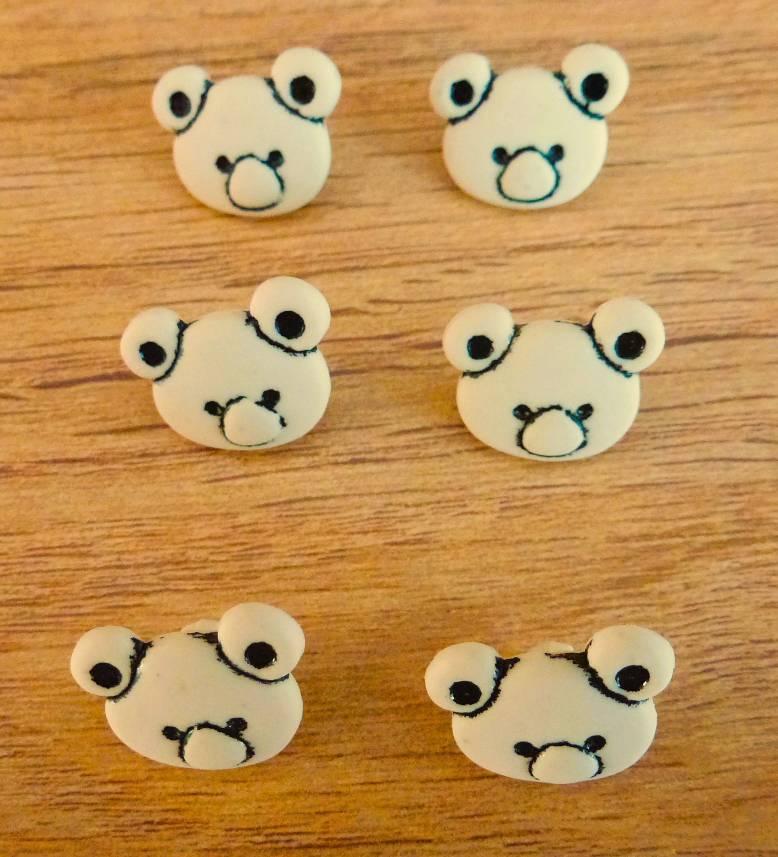 TEDDY FACE Buttons 15mm
