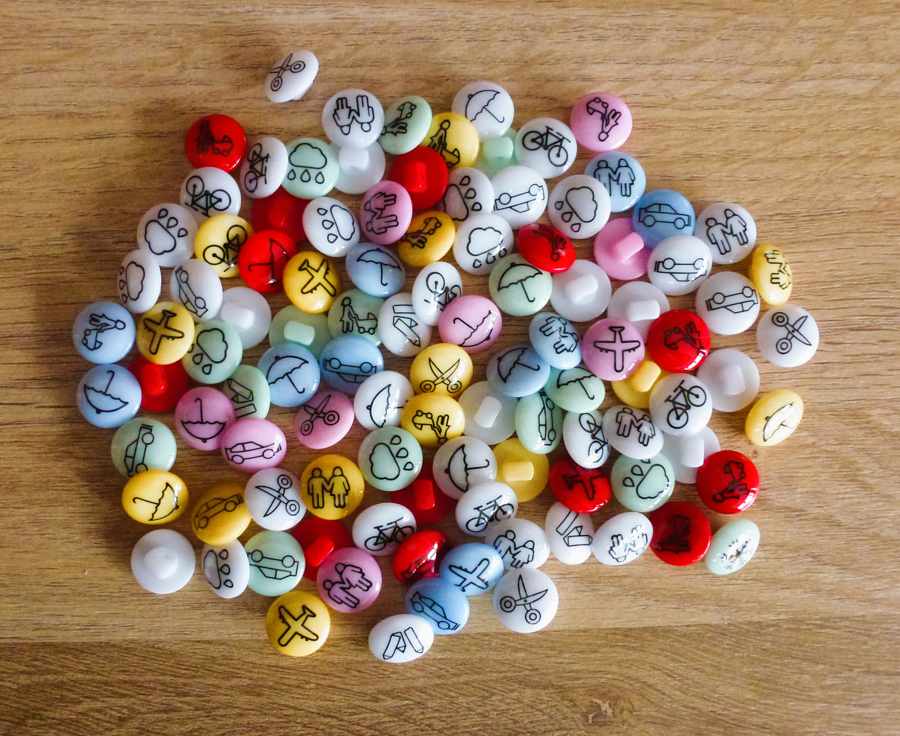 PICTURE Buttons 12mm - Bulk Buy