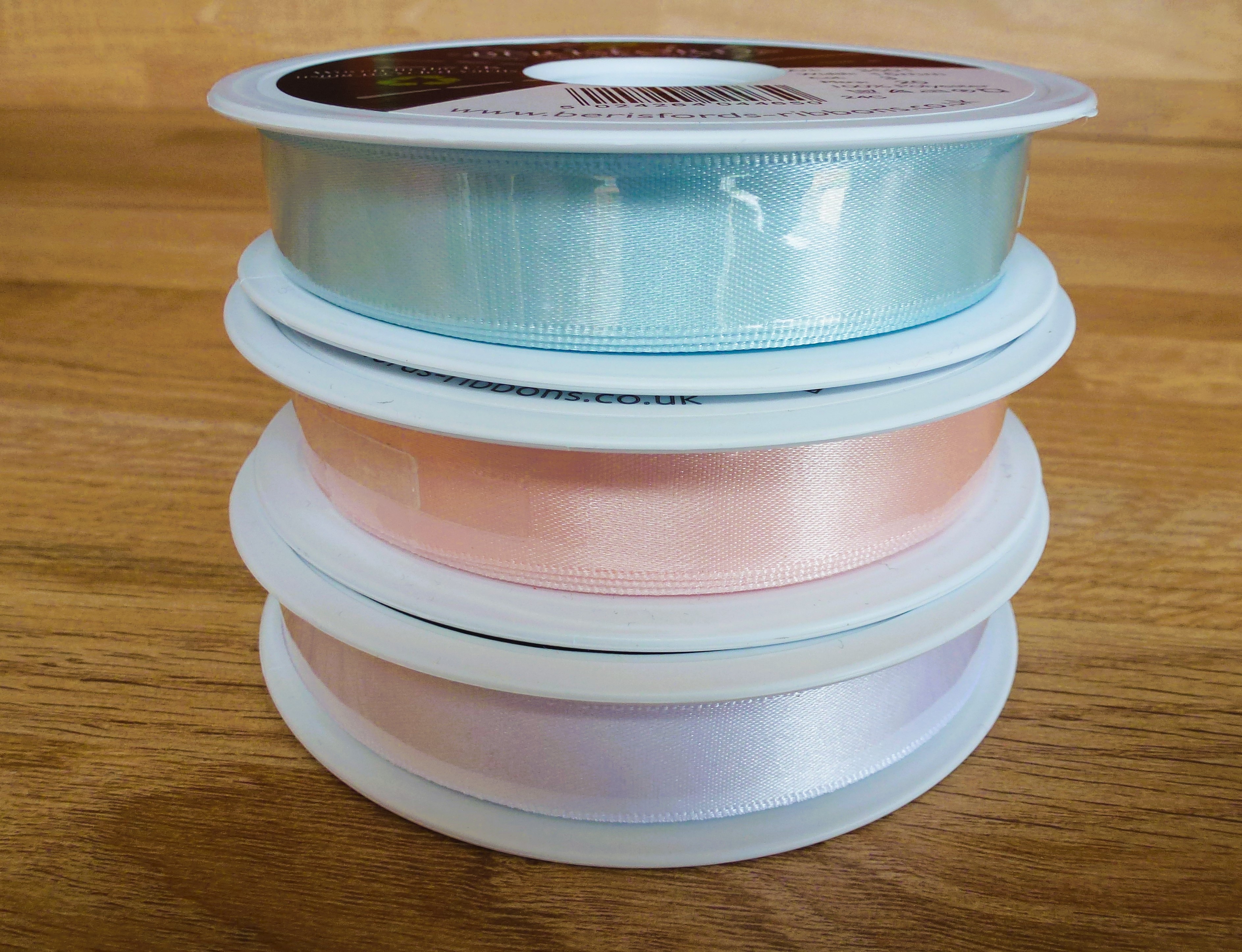 RIBBONS - 15mm Berisford Satin Double Sided Baby Ribbons