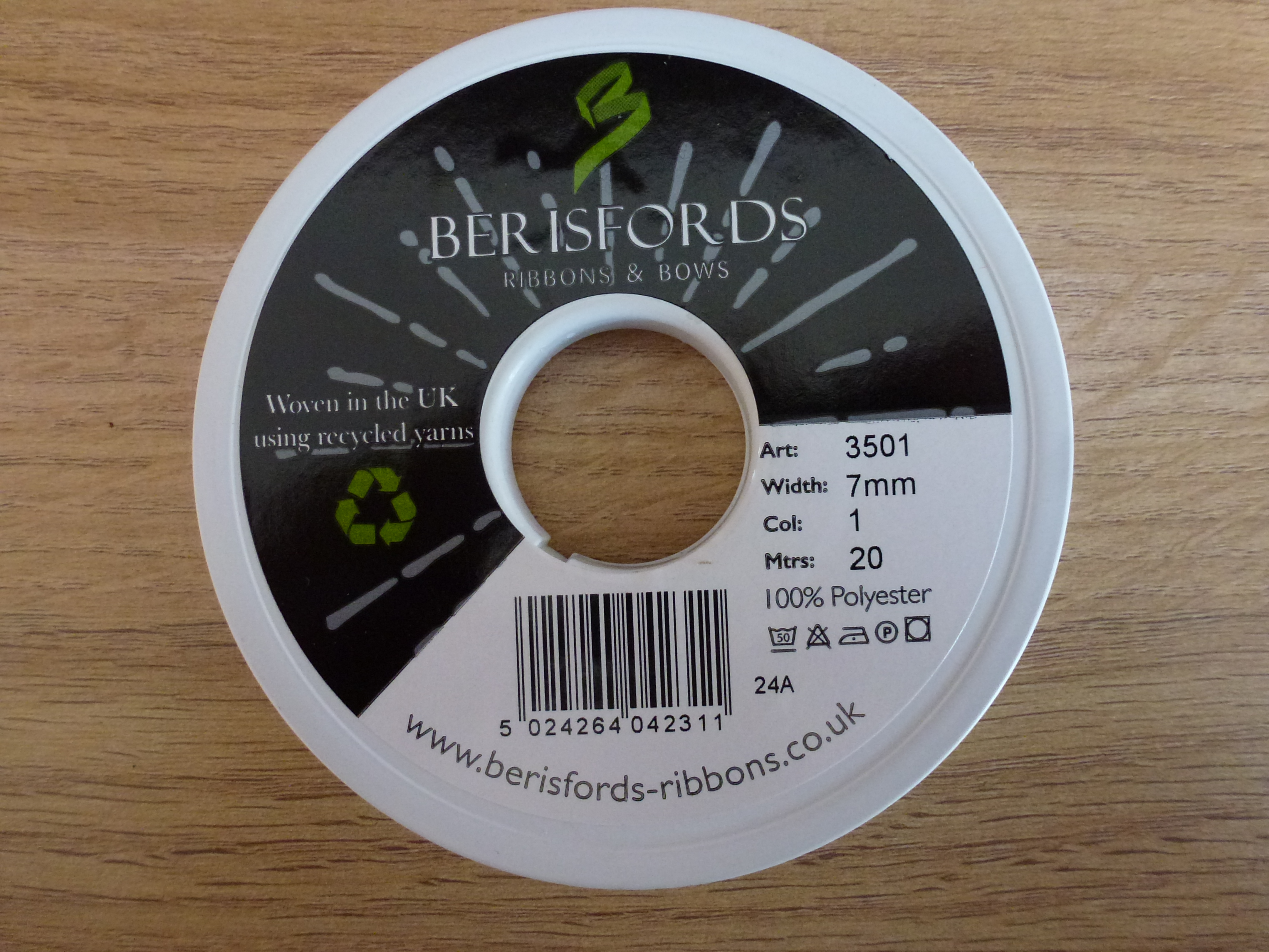 RIBBONS - 7mm Berisford Satin Double Sided Baby Ribbons