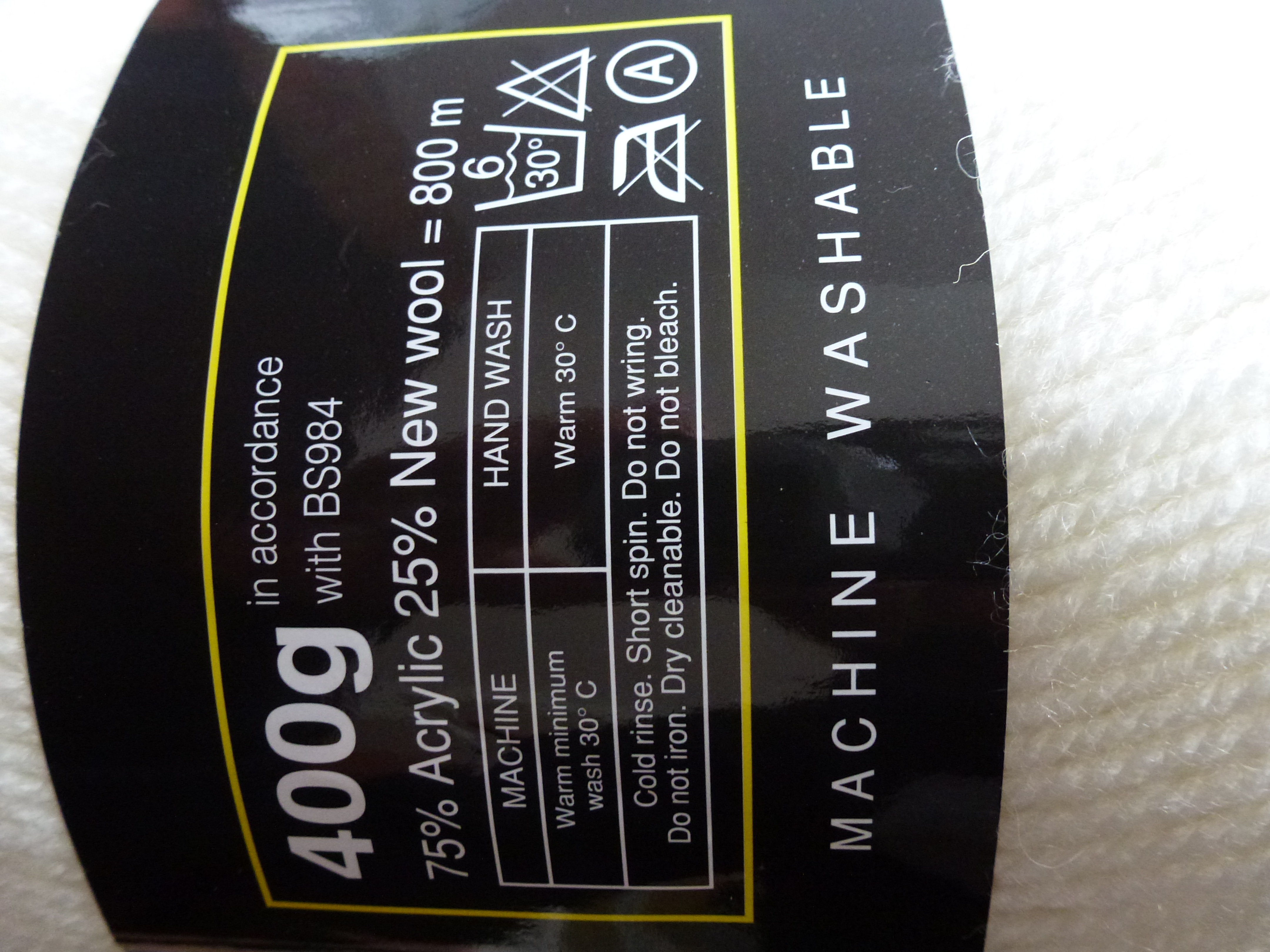 Woolcraft Cream ARAN - With 25% WOOL 